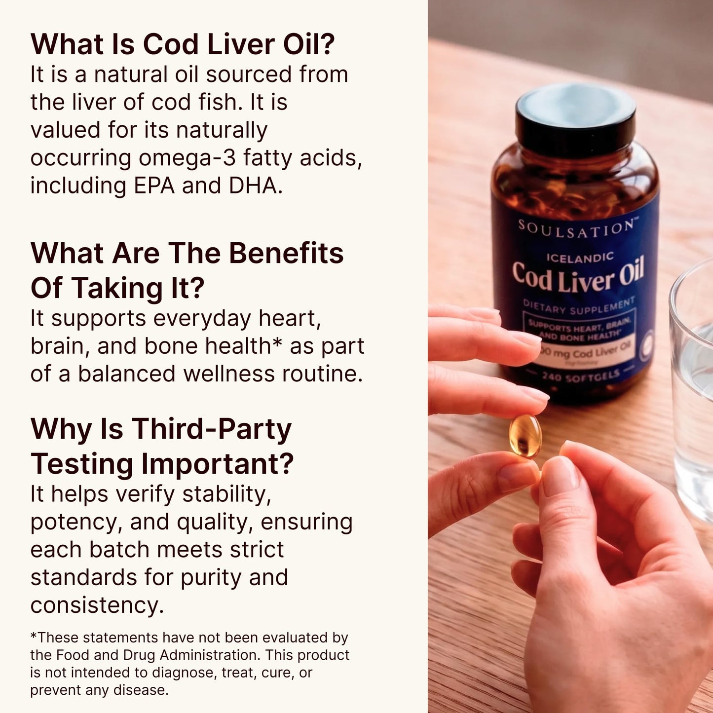 SOULSATION Icelandic Cod Liver Oil Capsule, 240 Capsules