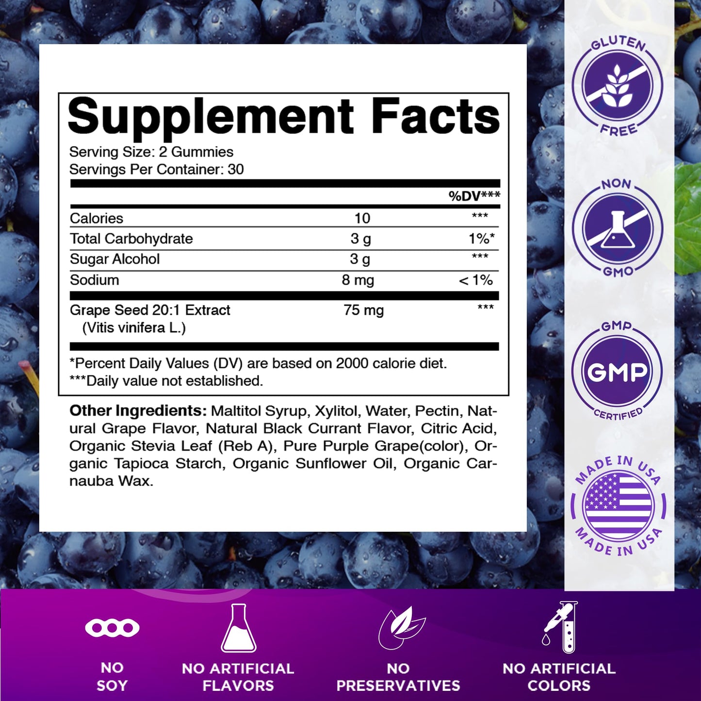 Vitamatic Grape Seed Extract Gummies 120 Gummies