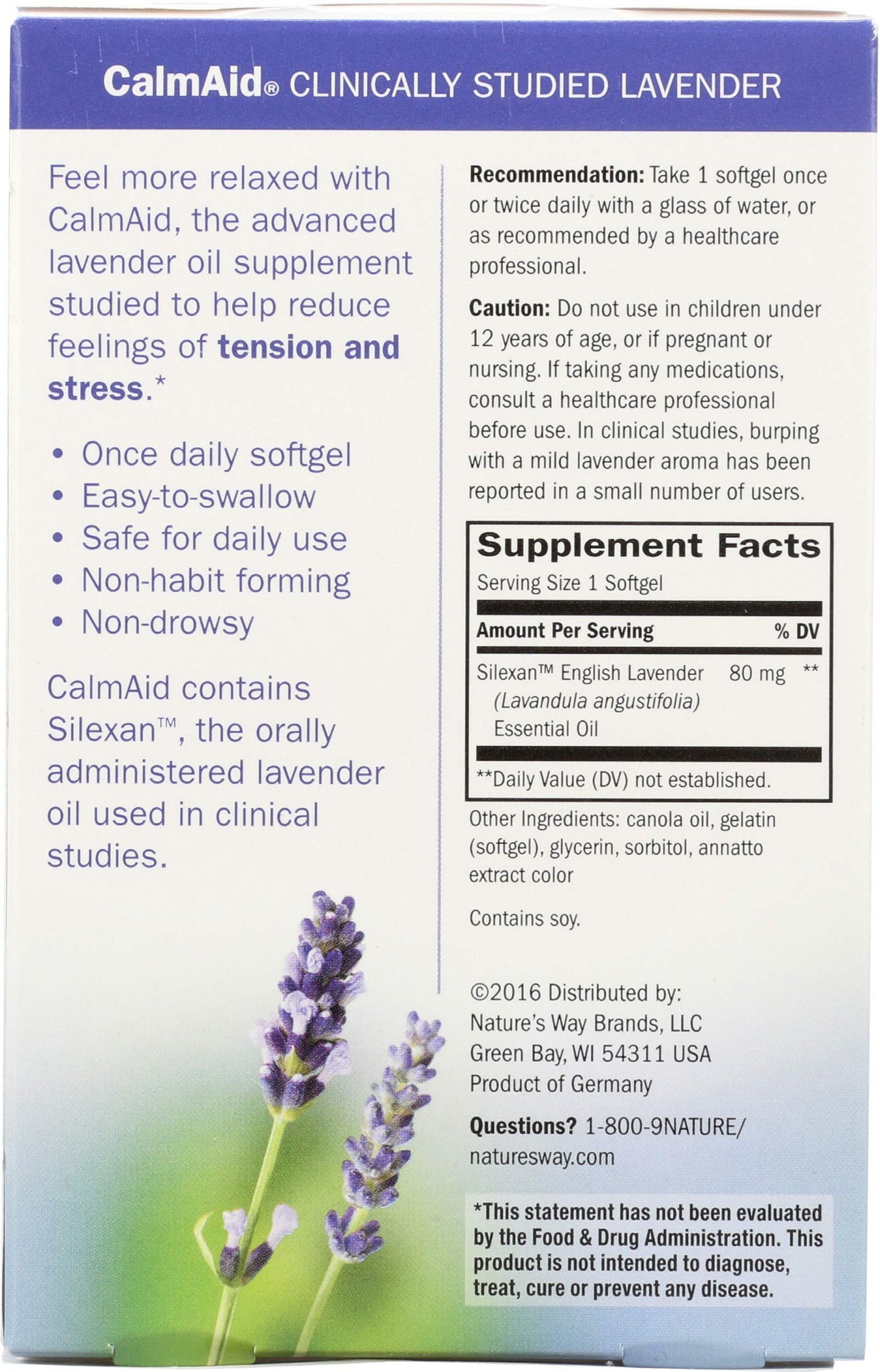 Nature's Way Calm-aid Softgel 60
