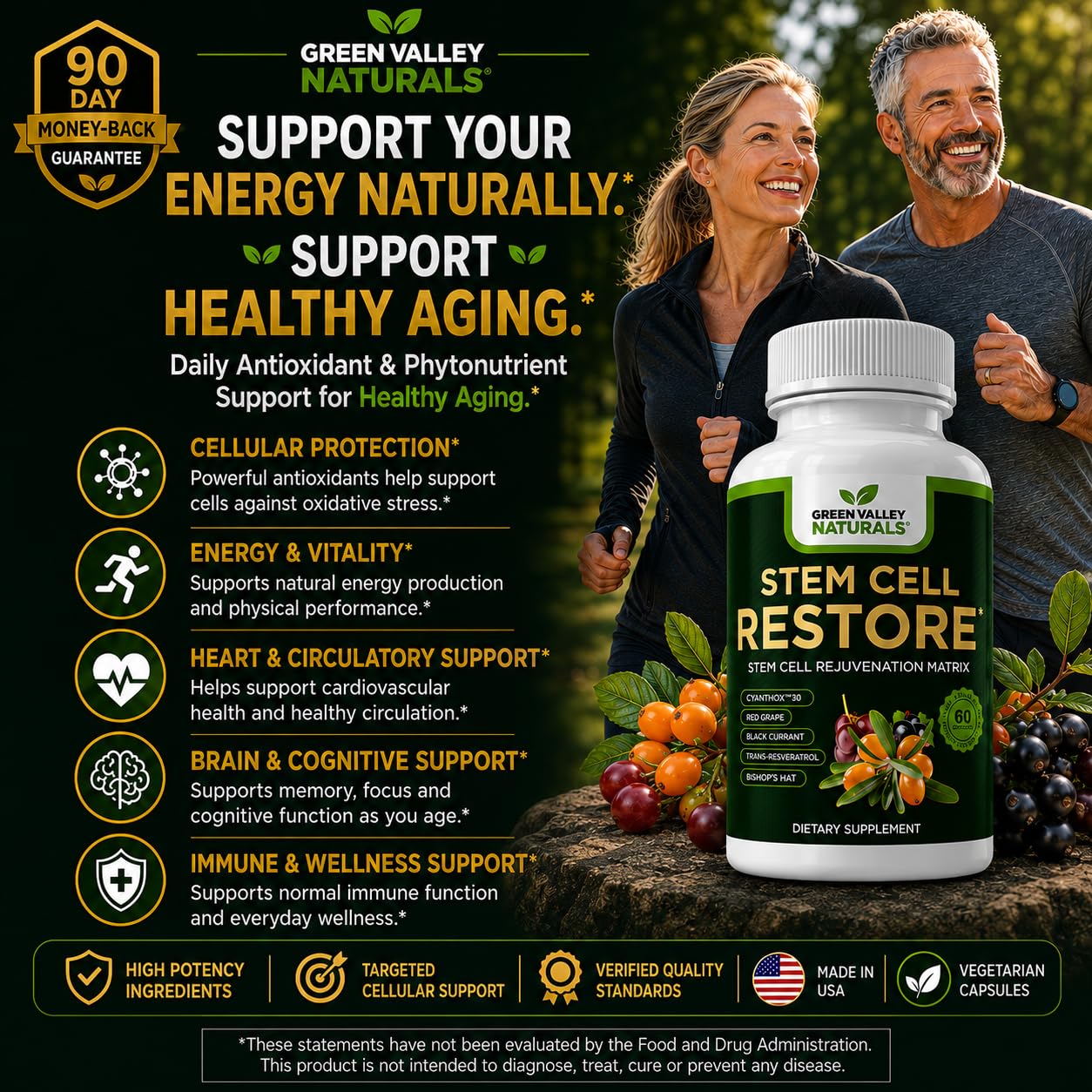Green Valley Naturals Stem Cell Restore Capsule, 60 Capsules
