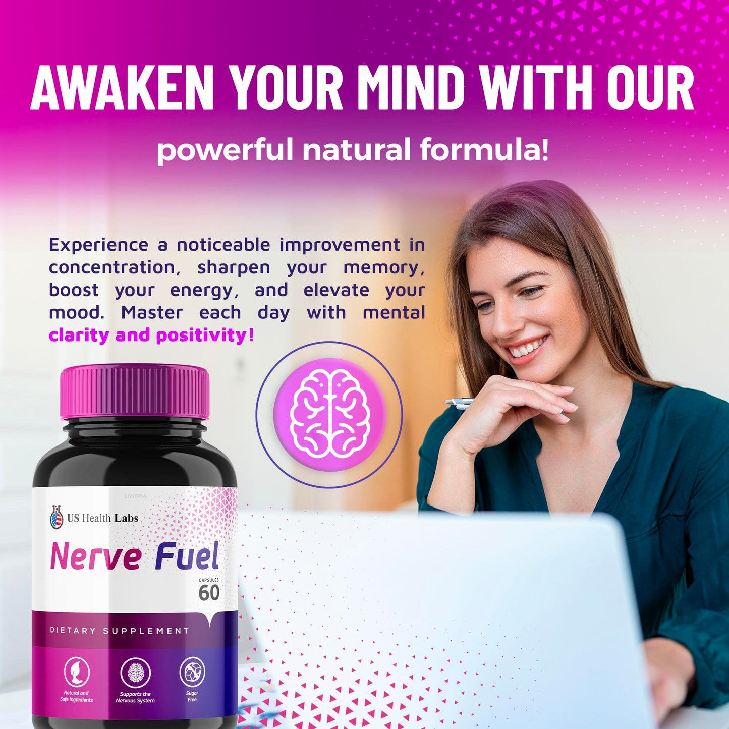 LIVORKA Nerve Fuel Capsules, 120 Capsules