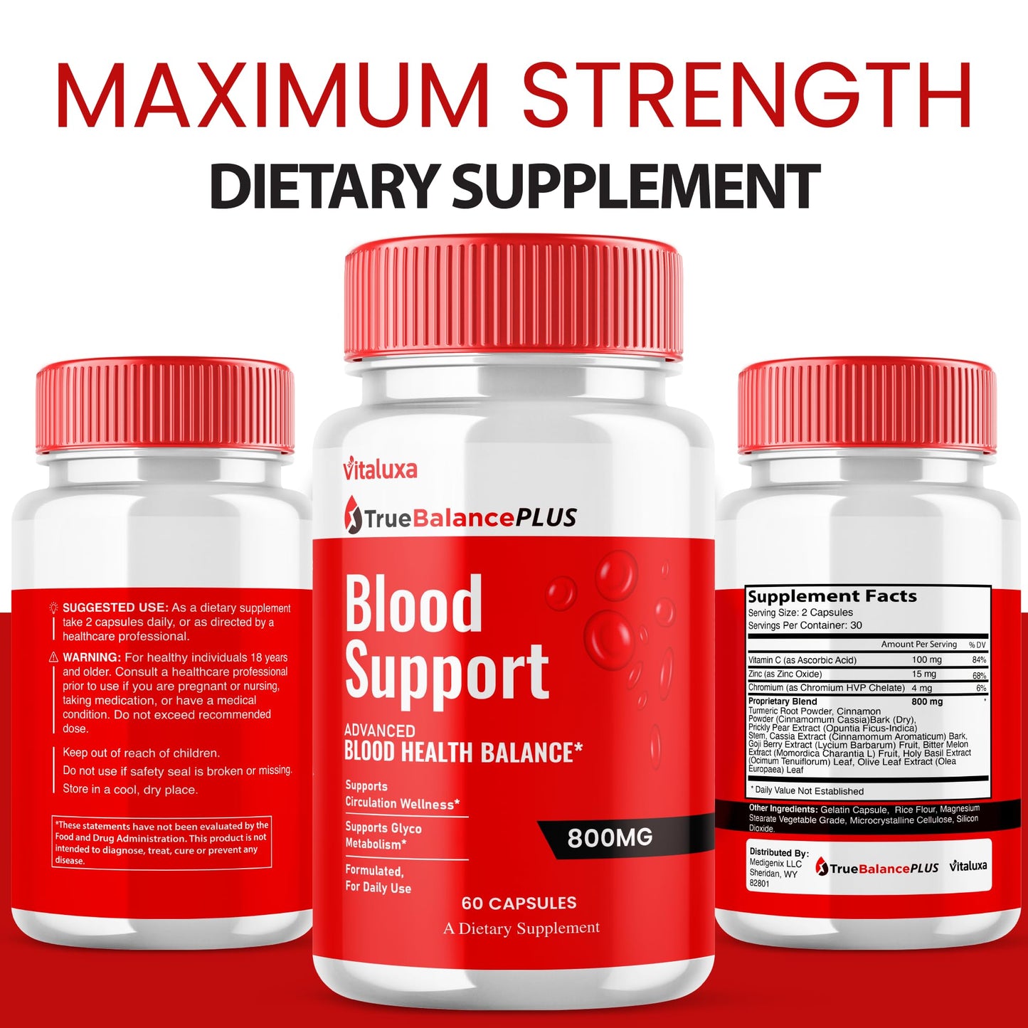 Vitaluxa Tru Balance Plus Support Capsules 300 Capsules