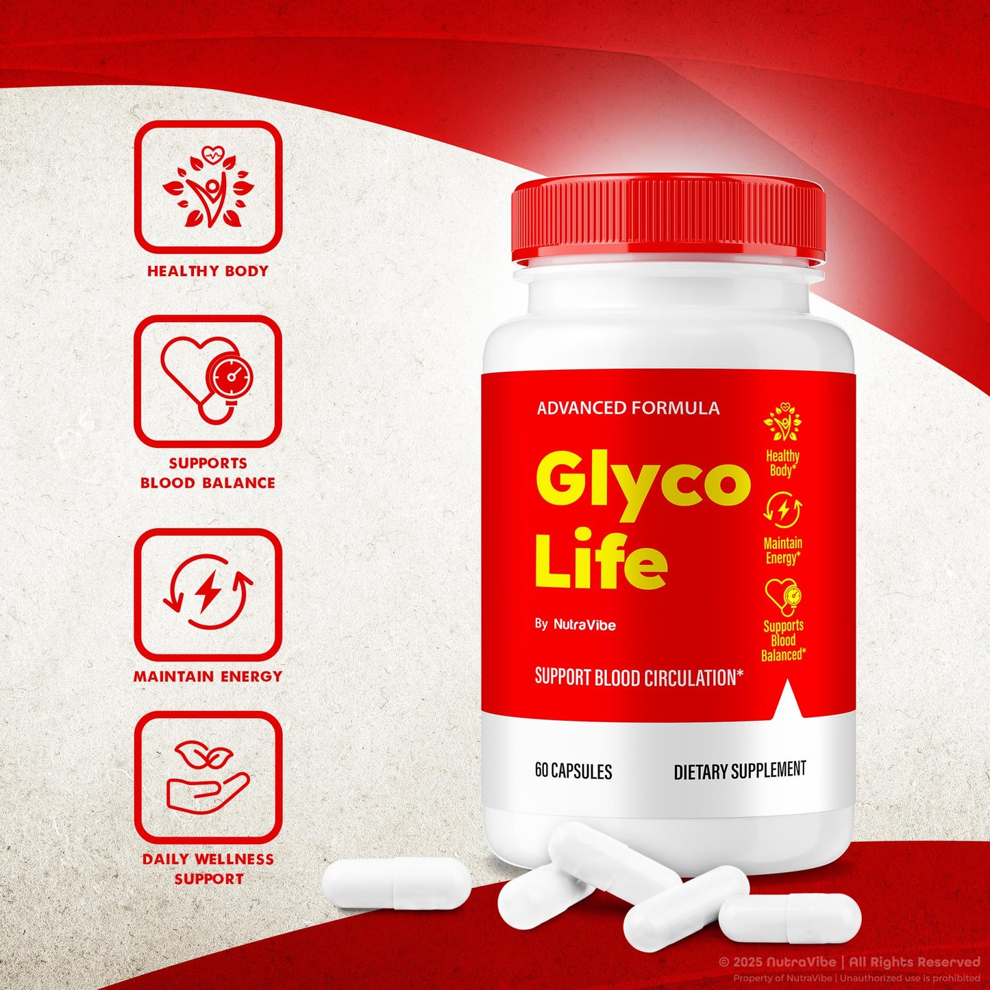 NutraVibe Glyco Life Blood Optimizer Capsule, 60 Capsules