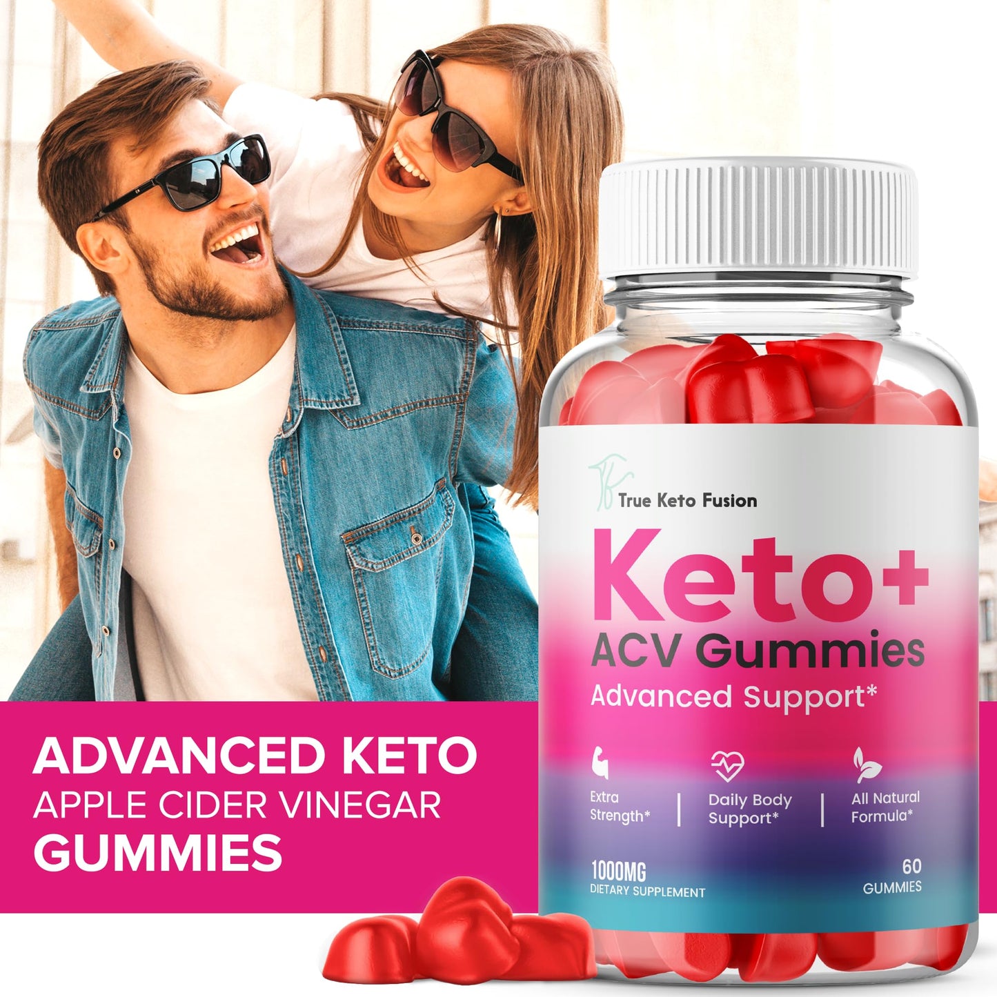 Lofero True Keto Fusion Gummies Apple Cider Vinegar Advanced Formula Gummy 300 ct