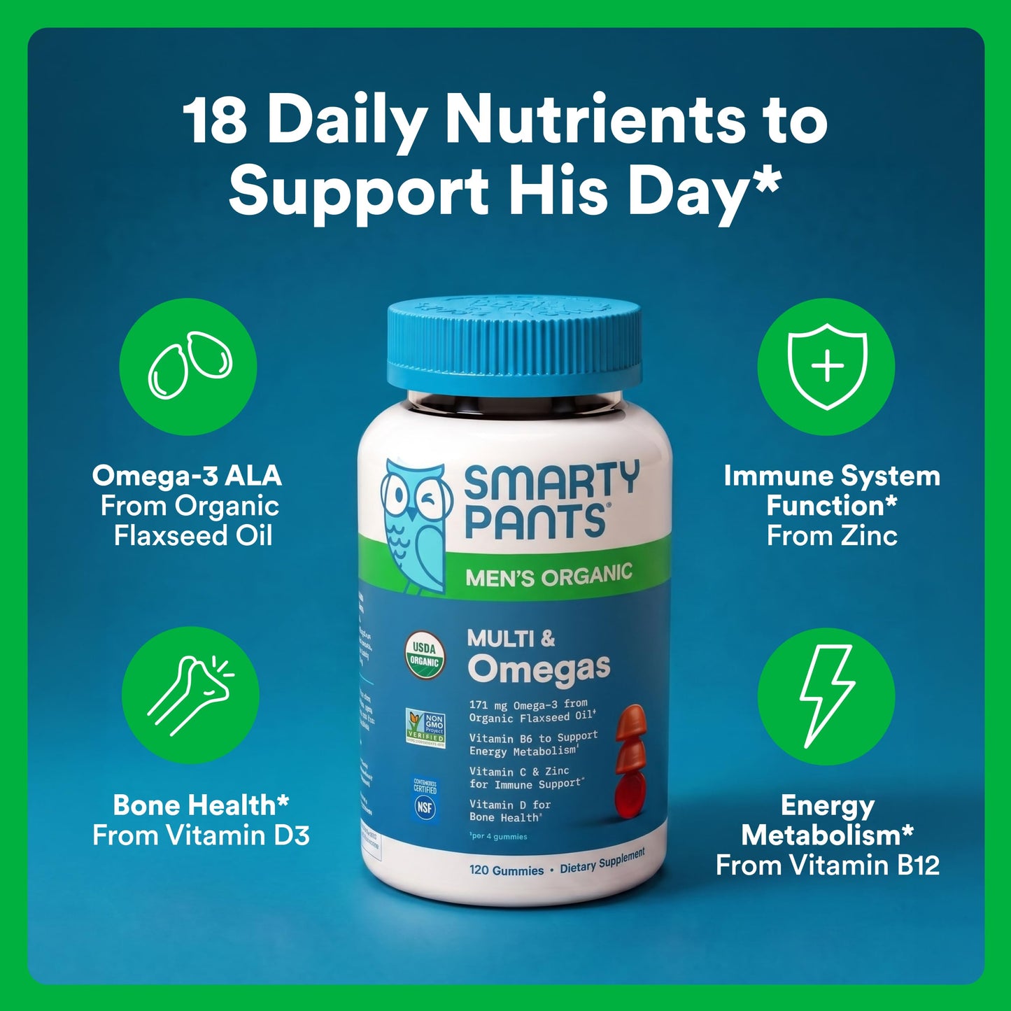 SmartyPants Multivitamin for Men Gummy 120 Gummies