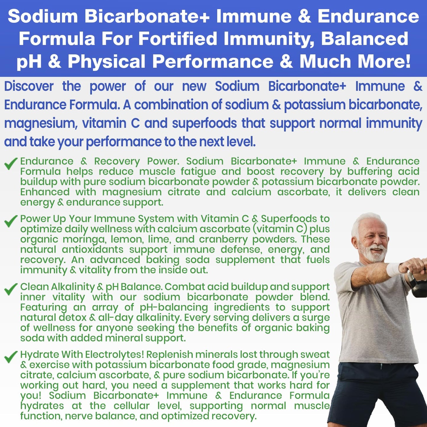 Kidney Restore Sodium Bicarbonate+ Immune & Endurance Formula Powder, 10