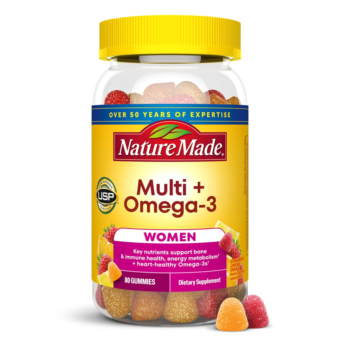 Nature Made Women's Gummy Multivitamins with Omega-3 80 Gummies