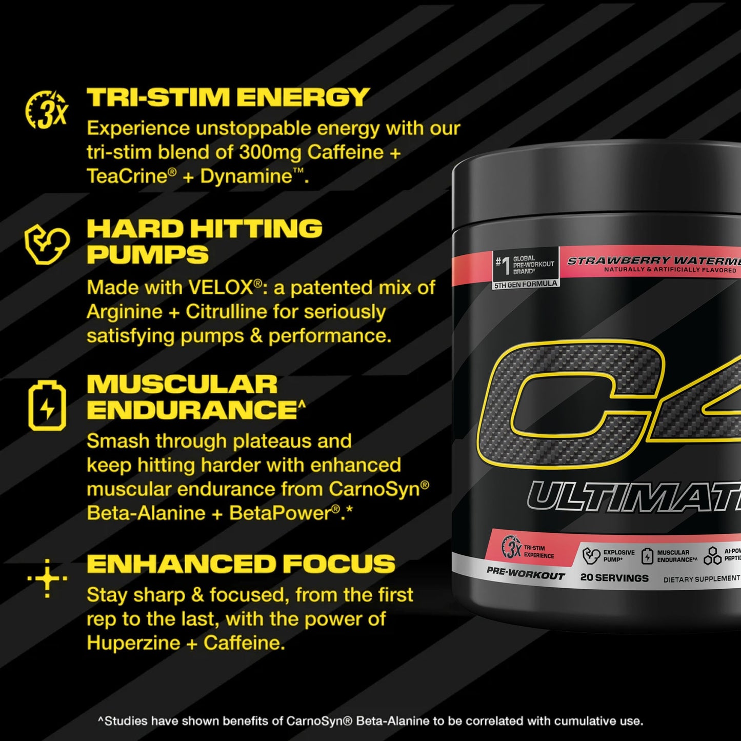 C4 Ultimate Pre Workout Watermelon Powder 11.5 oz
