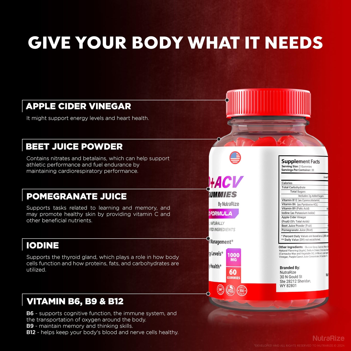 NutraRize Supra Keto ACV Gummies 300 Gummies