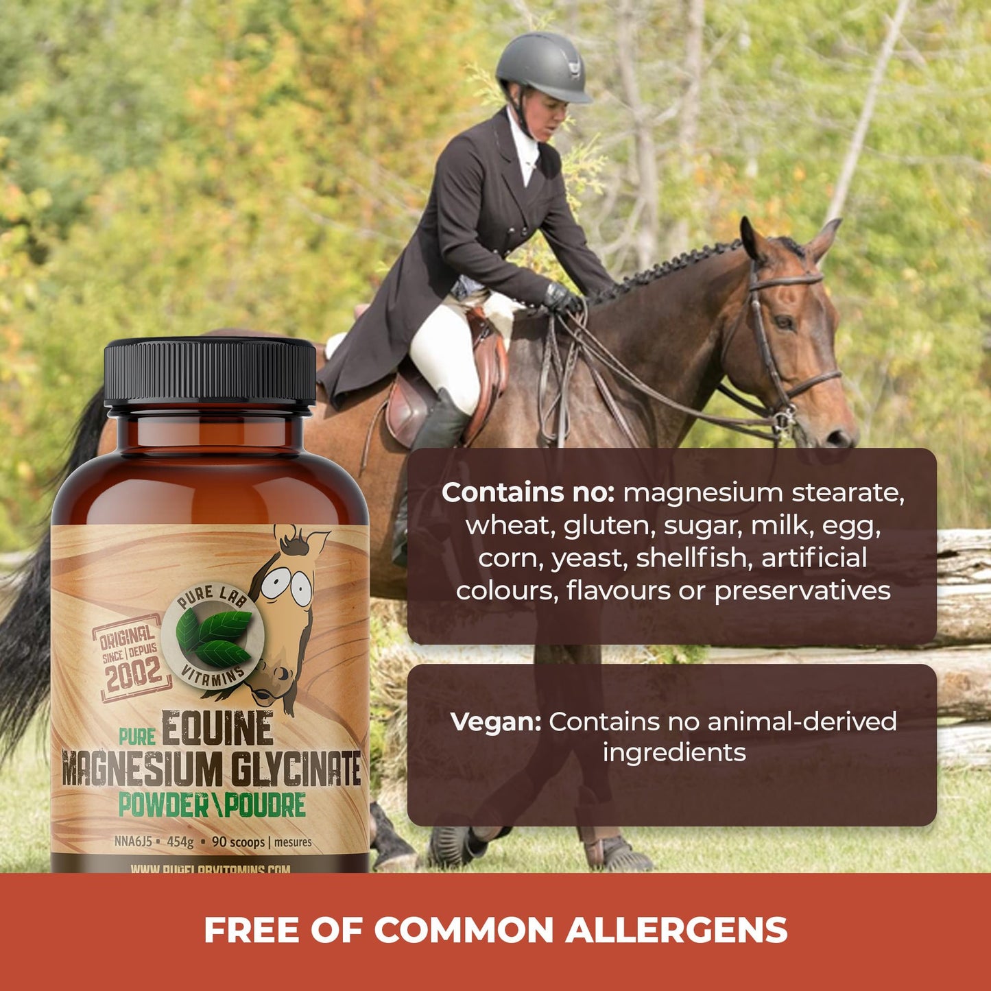 Pure Lab Vitamins Equine Magnesium Glycinate Powder 454