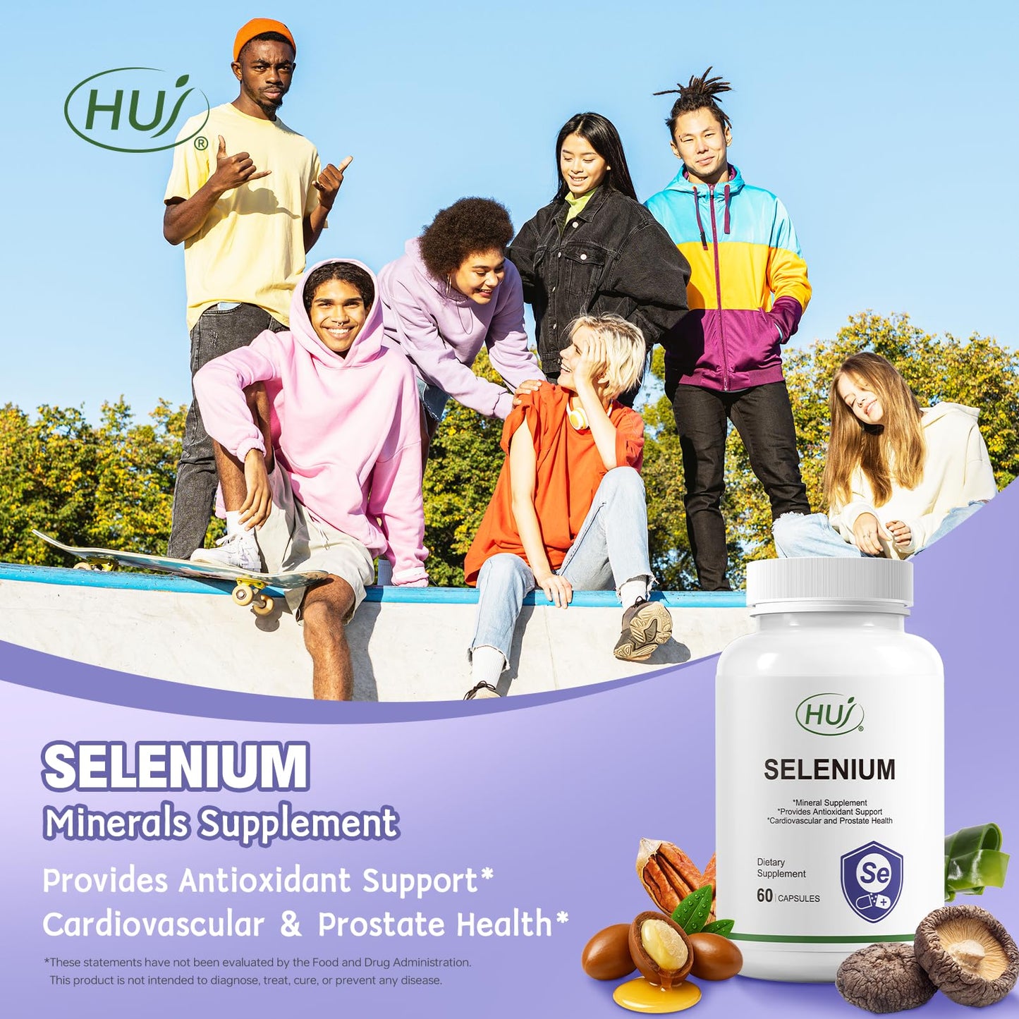 HUJ Selenium Supplement Capsules 60