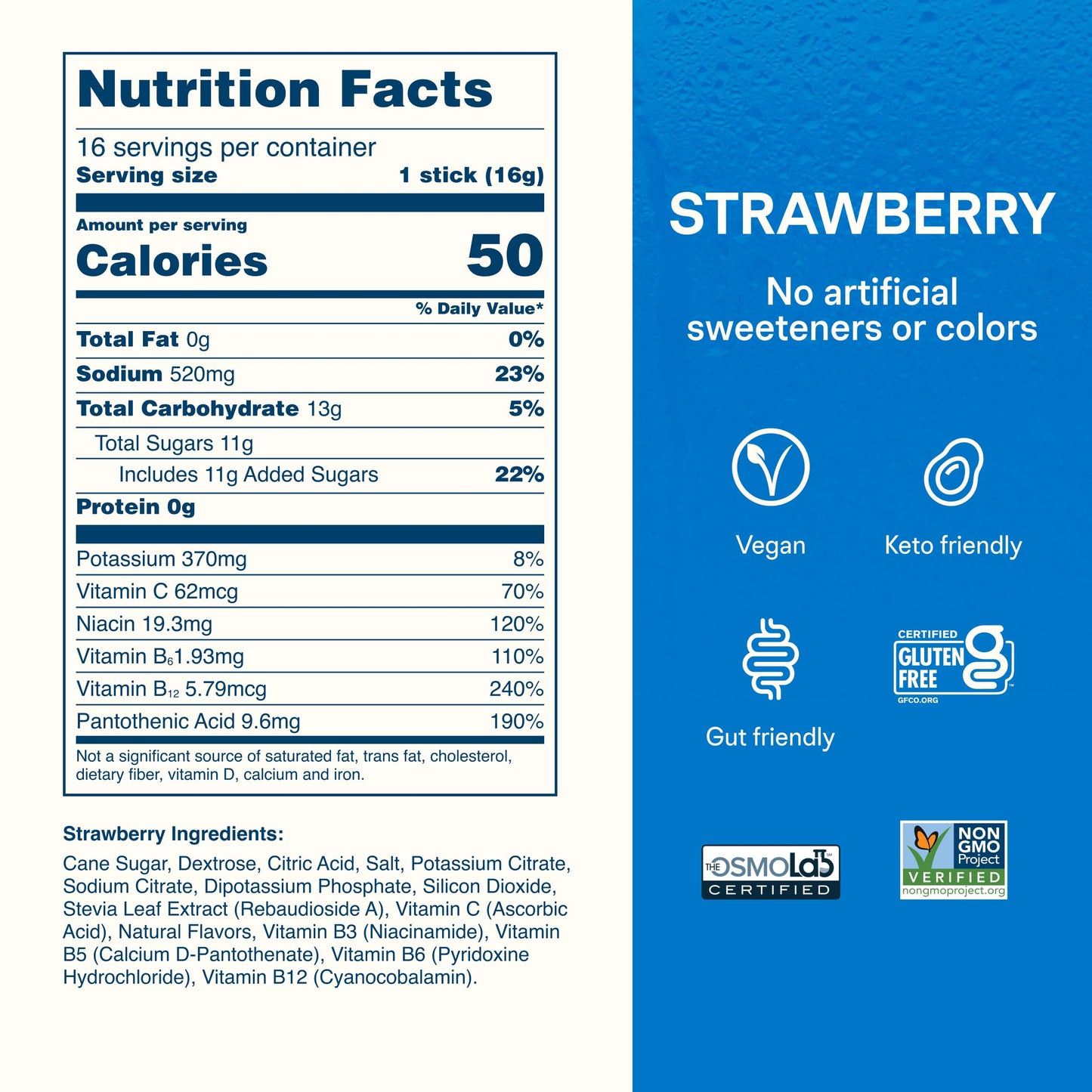 Liquid I.V. Hydration Electrolytes Powder, Strawberry, 16 Count