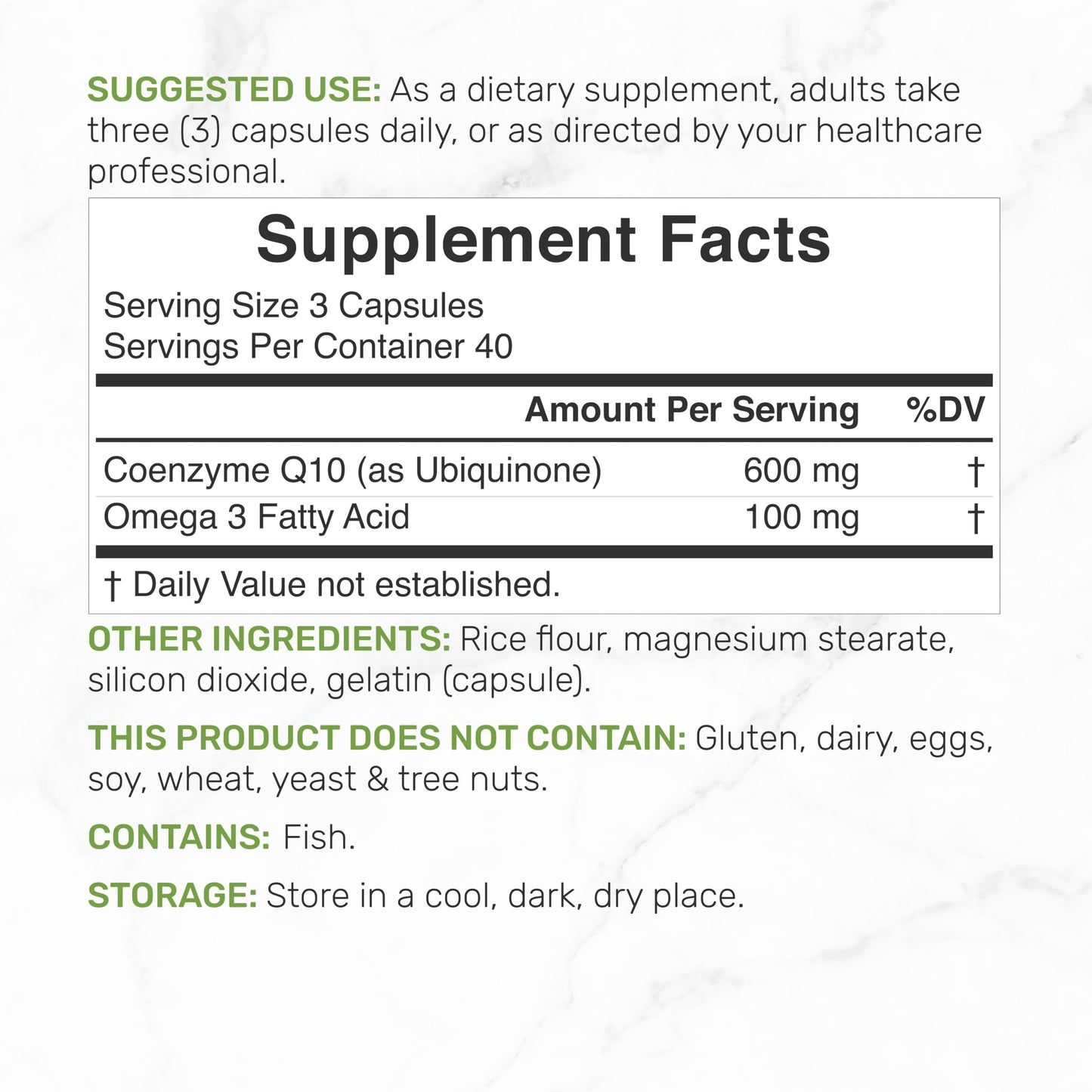 DEAL SUPPLEMENT CoQ10 600mg Capsule 120 Count