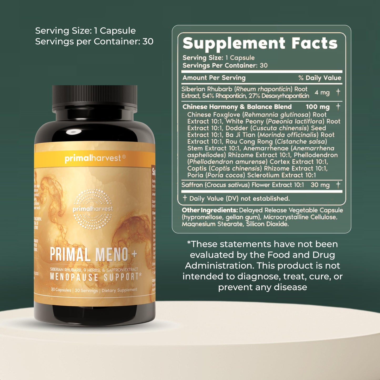 Primal Harvest Ashwagandha Supplement with 5 Mushroom Extracts 120 Capsules