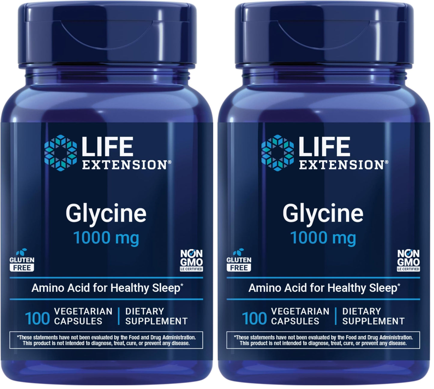 Life Extension Glycine 1000 mg Capsules, 200 Count