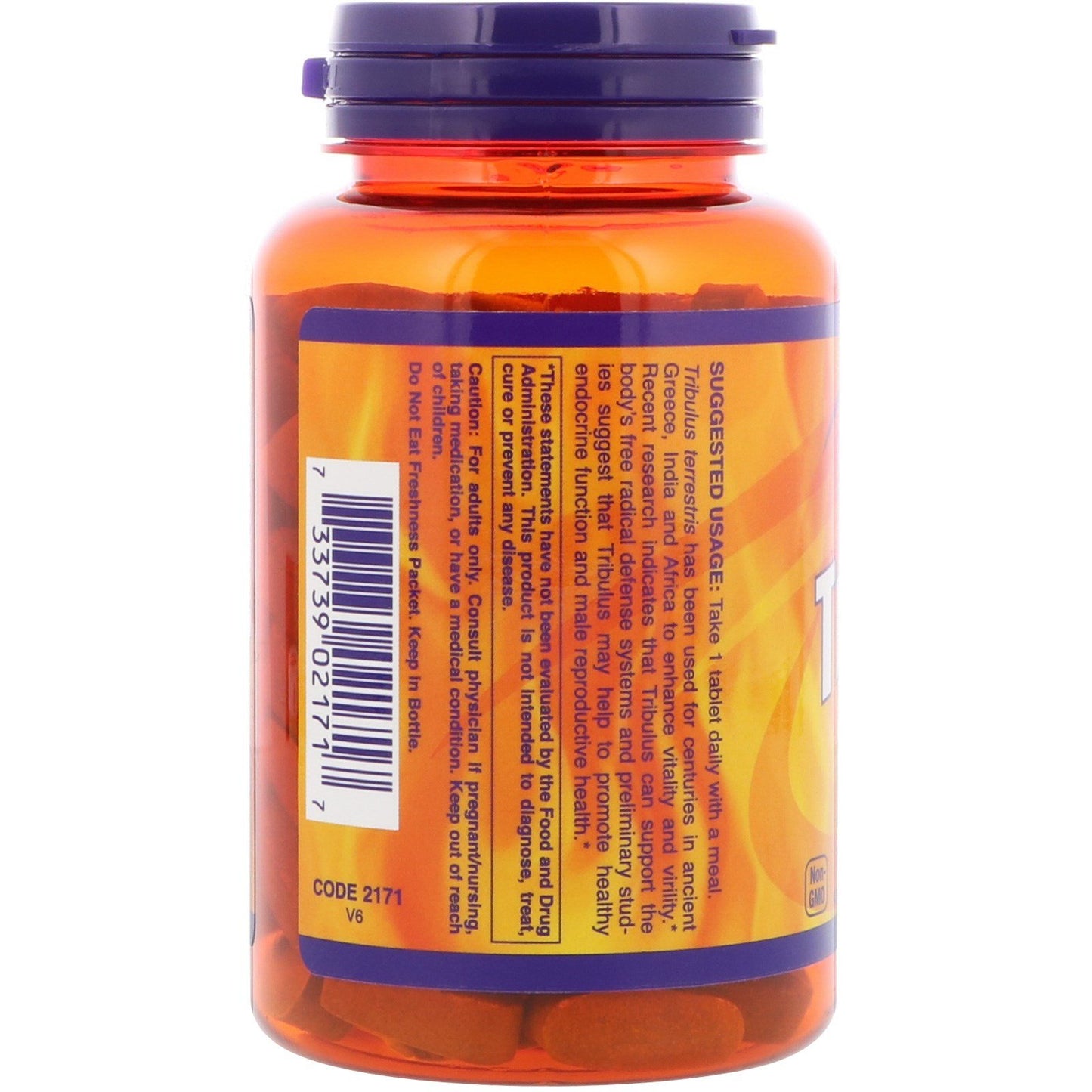 NOW Foods Tribulus (Tribulus terrestris) 1,000 mg Double Strength Men's Health Tablets, 90 Count