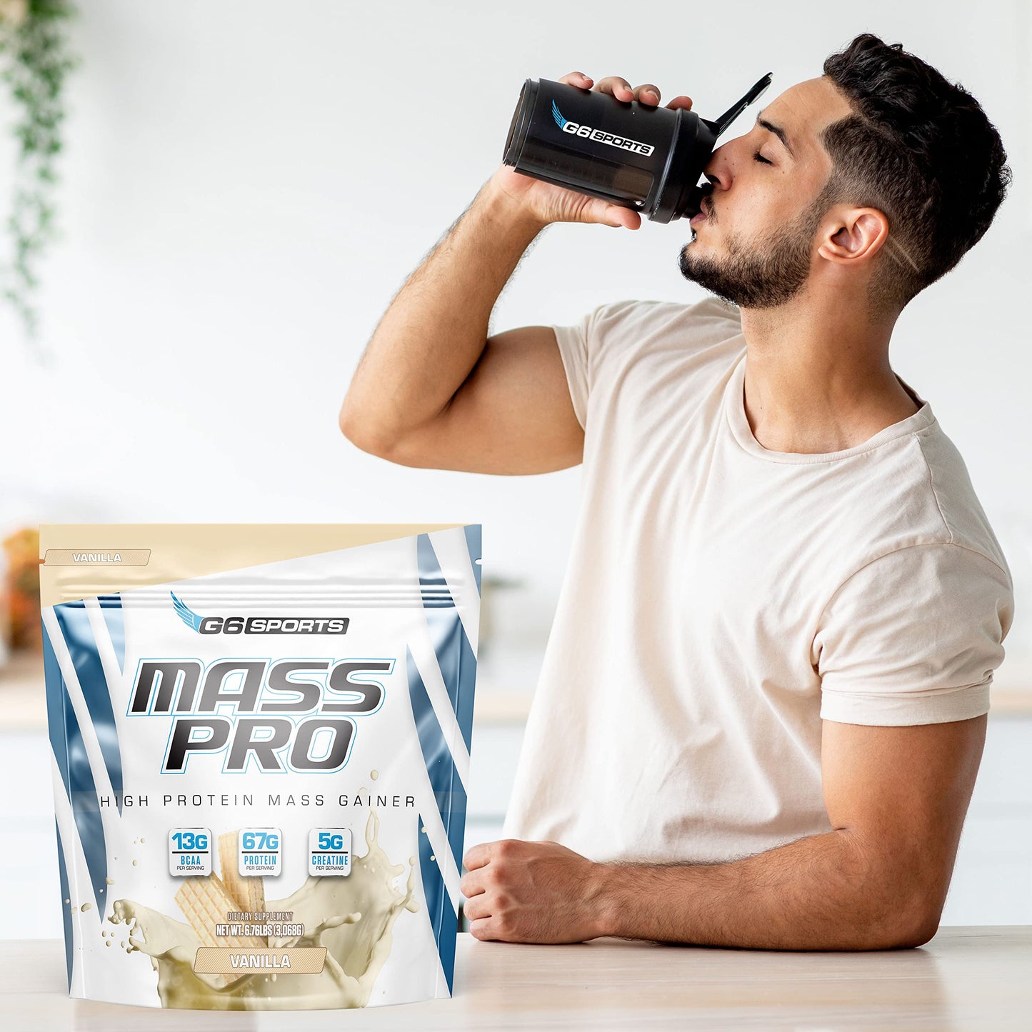G6 Sports Mass Pro High Protein Mass Gainer Powder 108.16 oz