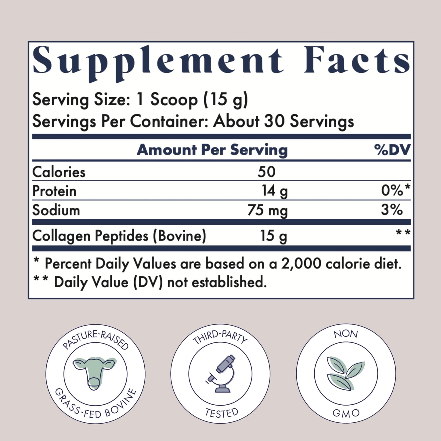 FullWell Unflavored Collagen Peptides Powder, Grass-Fed Bovine Collagen for Skin Health, 15.87 oz