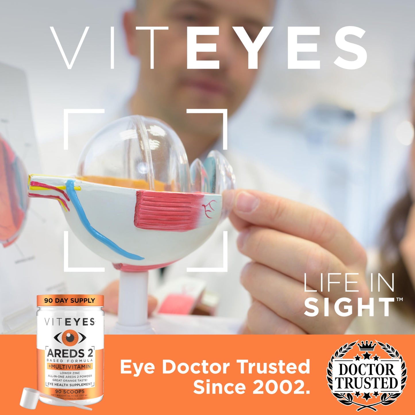 Viteyes AREDS 2 Powder + Multivitamin All-in-One 531 Scoops