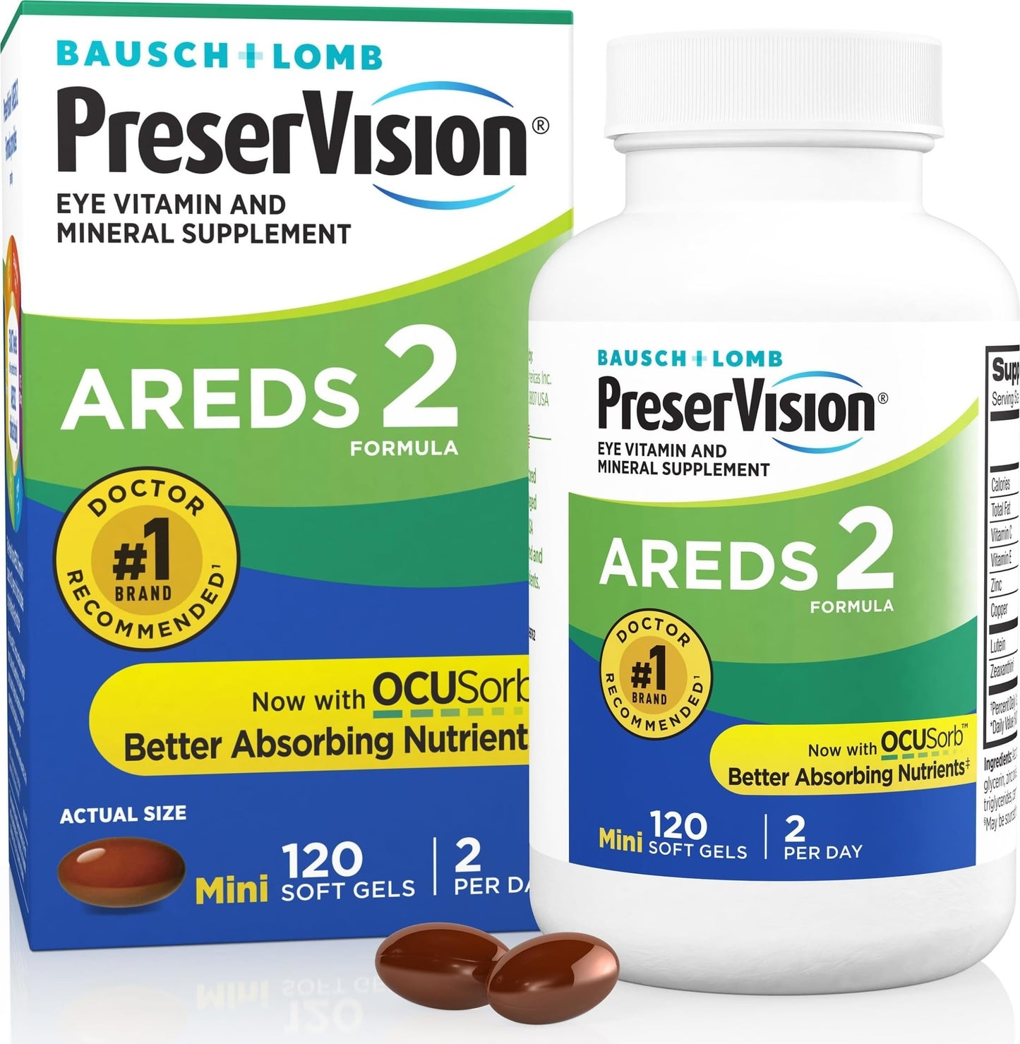 PreserVision AREDS 2 Eye Vitamins Lutein Supplement Softgel 120 Softgels