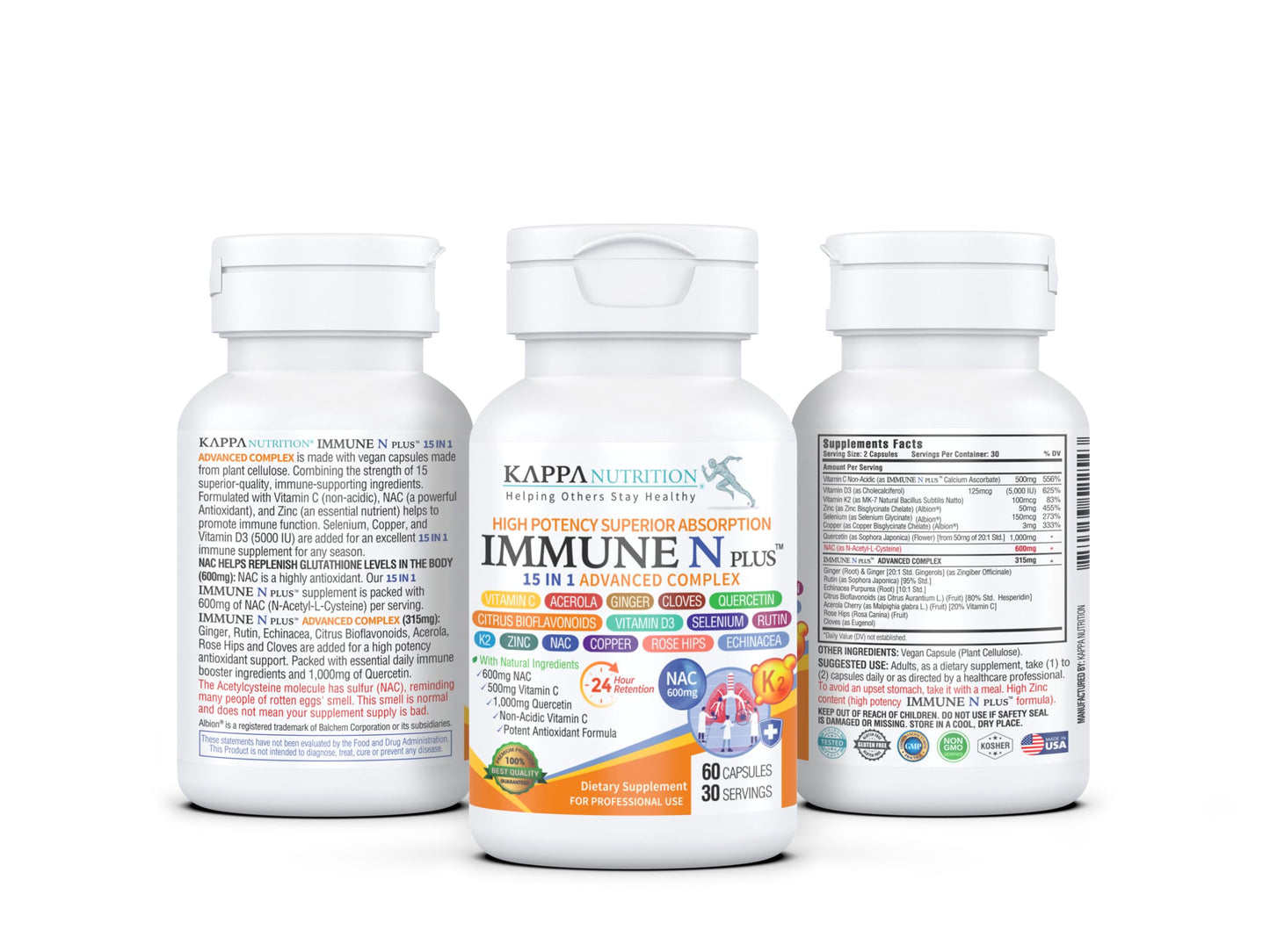KAPPA NUTRITION Immune N Plus 15 in 1 Capsule, 60 Count