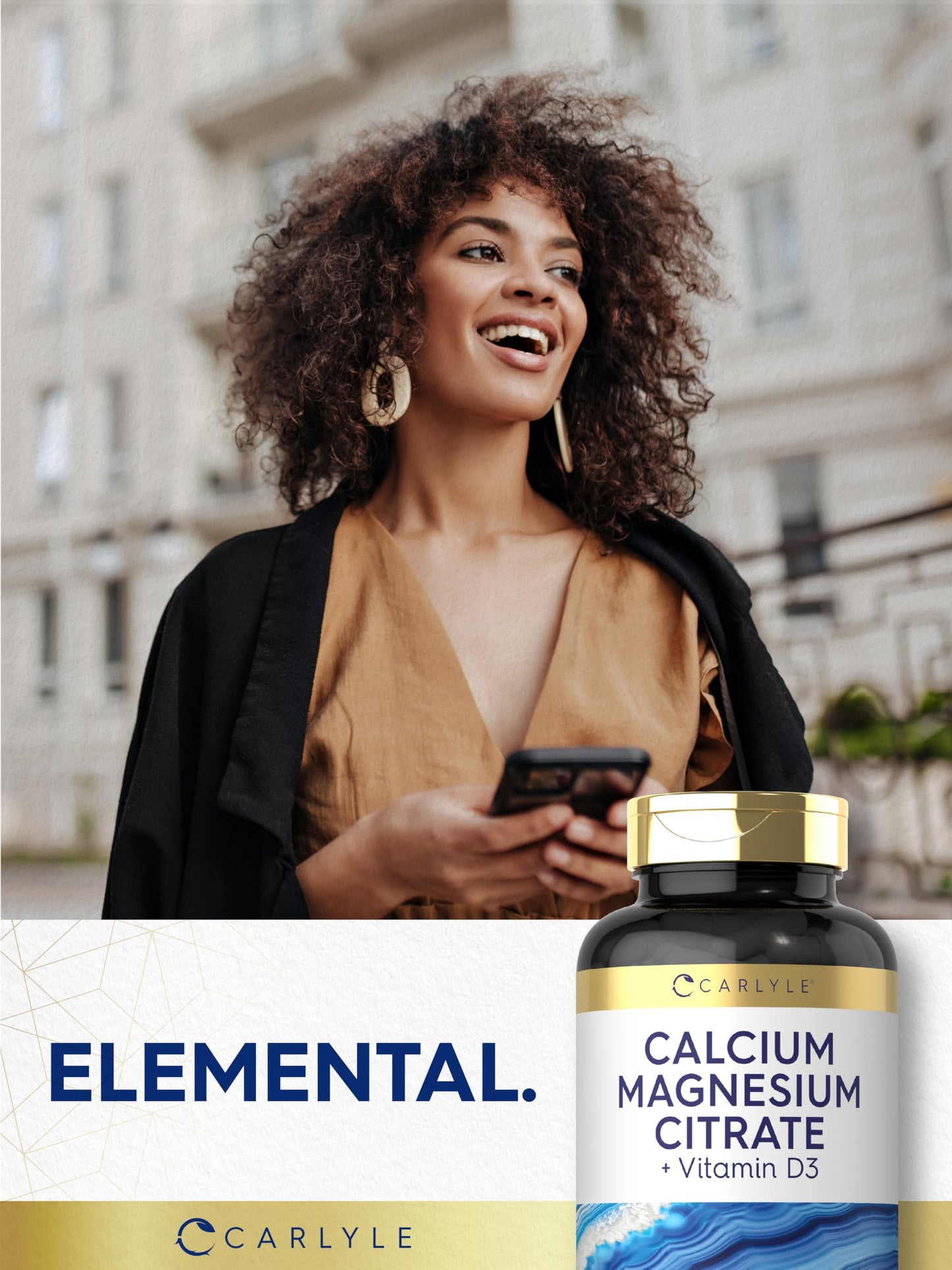 Carlyle Calcium Magnesium Citrate with Vitamin D3 Capsule, 150 Capsules