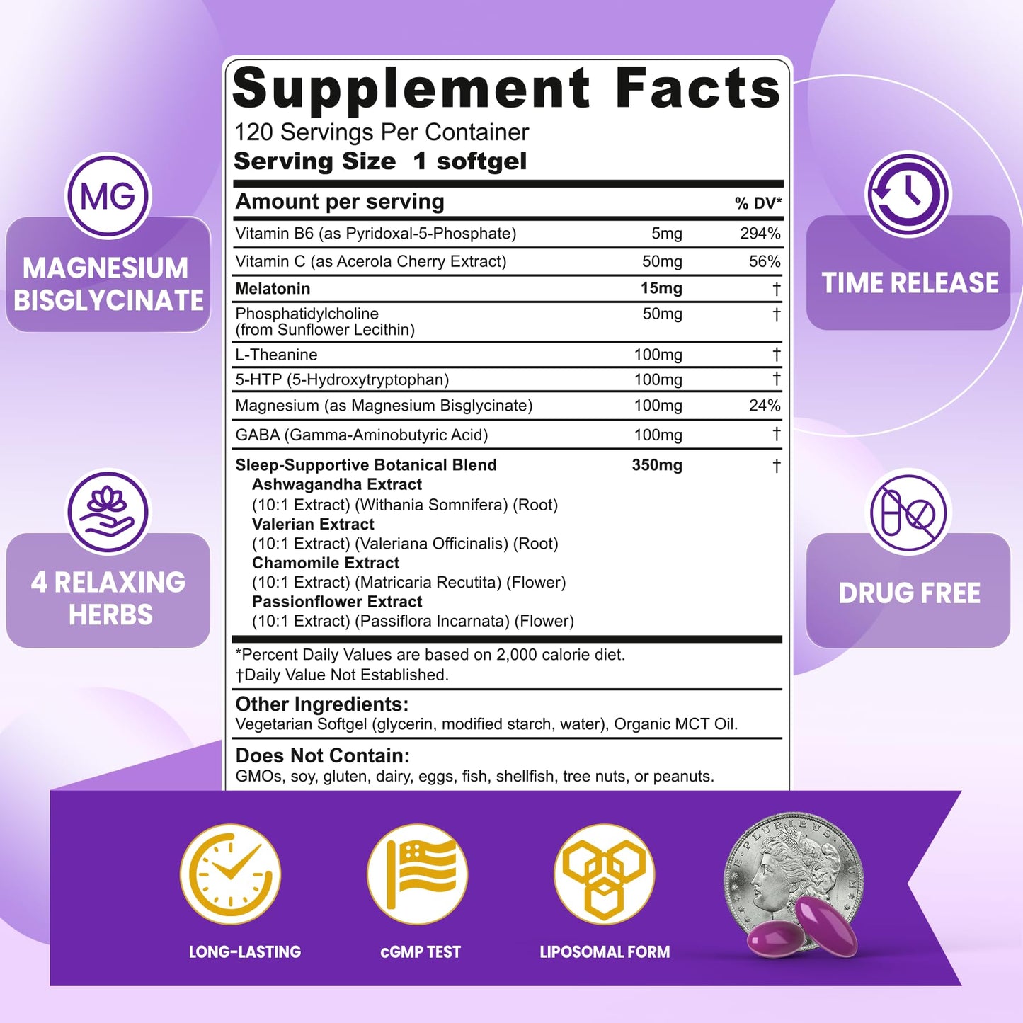 Nextdia Liposomal Melatonin Time Release Softgels, 240 Softgels