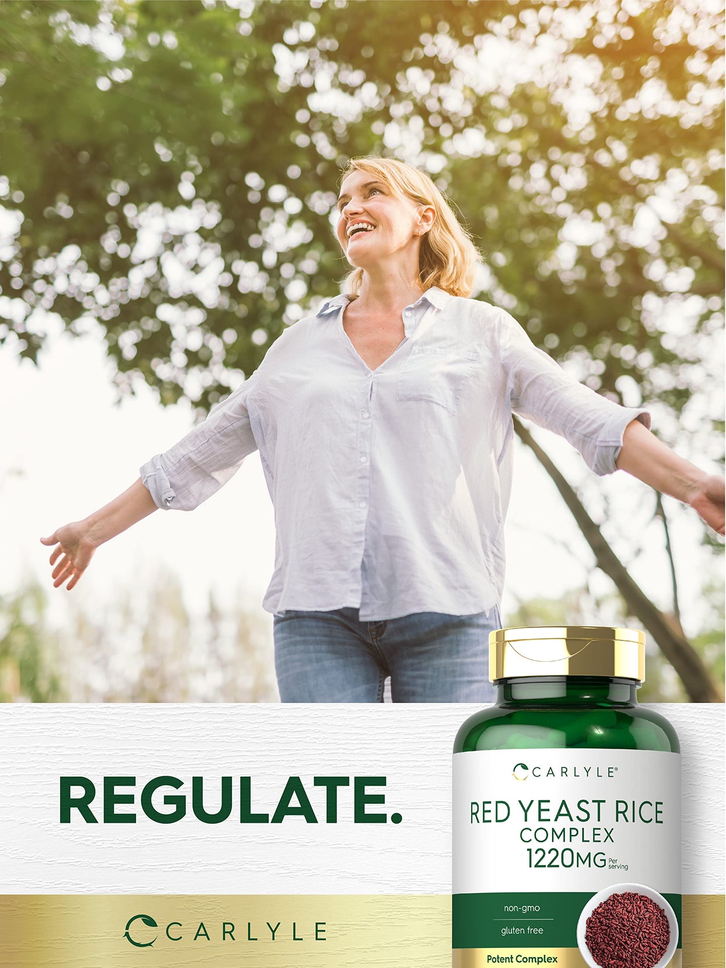 Carlyle Red Yeast Rice Complex with Policosanol, 120 Capsules