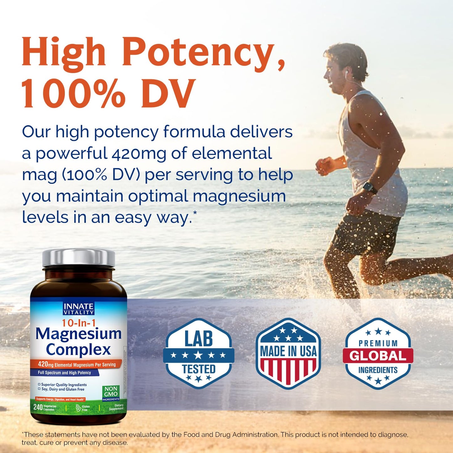 Innate Vitality 10-in-1 Magnesium Complex 960mg, 240 Vegan Capsules