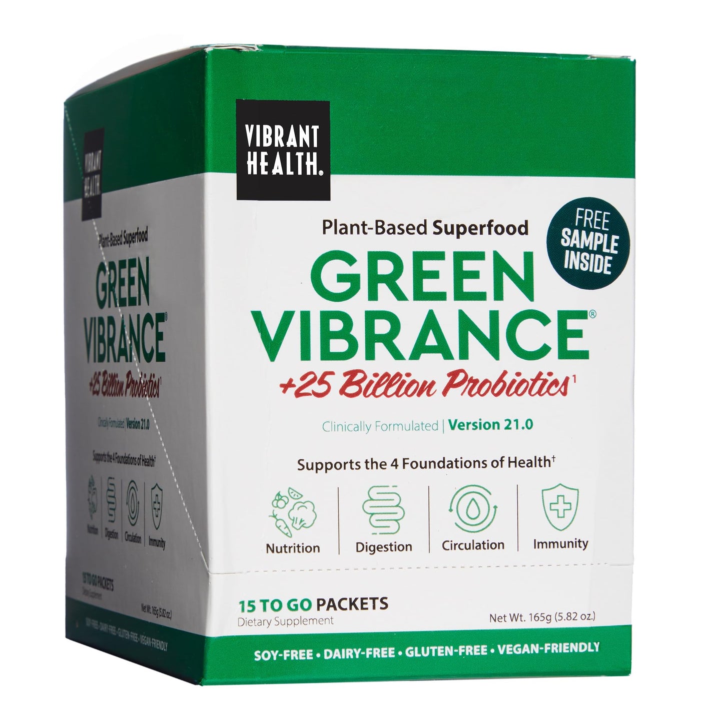 Vibrant Health Green Vibrance Packets Powder, 15 Packets