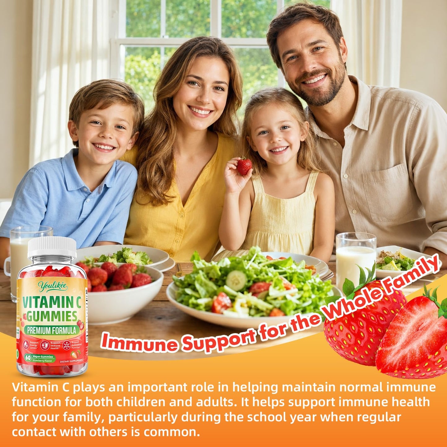 Youlikee Vitamin C Gummies for Adults, 120 Gummies
