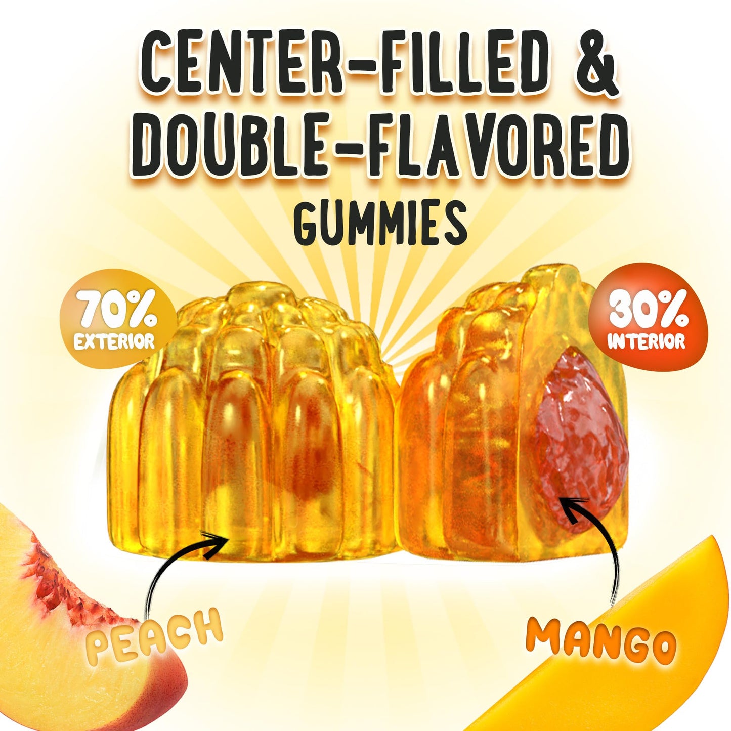 OH MY CHEWY Center-Filled Vitamin D3 K2 & Calcium Gummies 120 Count