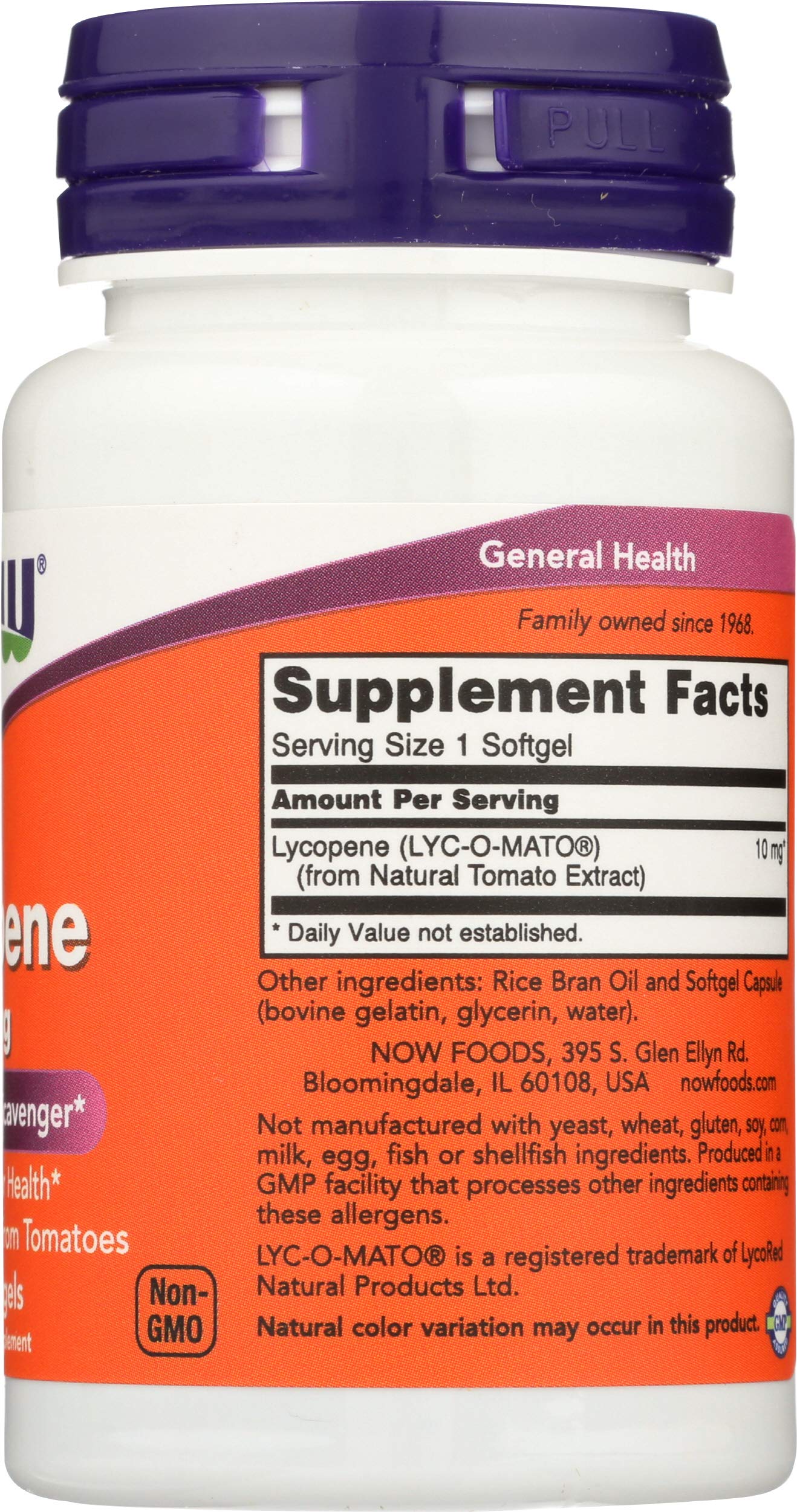 NOW Foods Lycopene 10 mg Capsule 60 Count