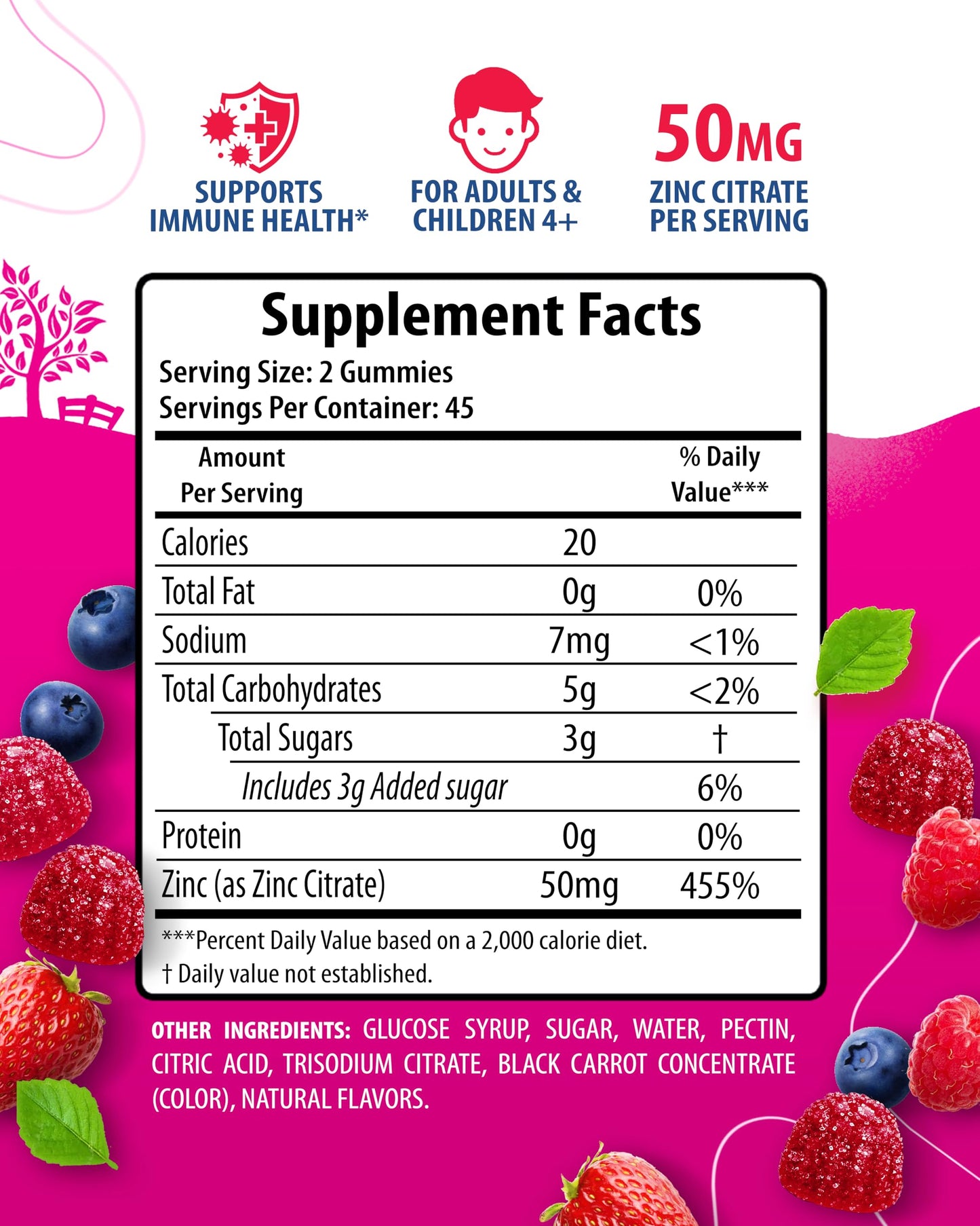 Sunny Sam Zinc Gummies Gummy 90 Count