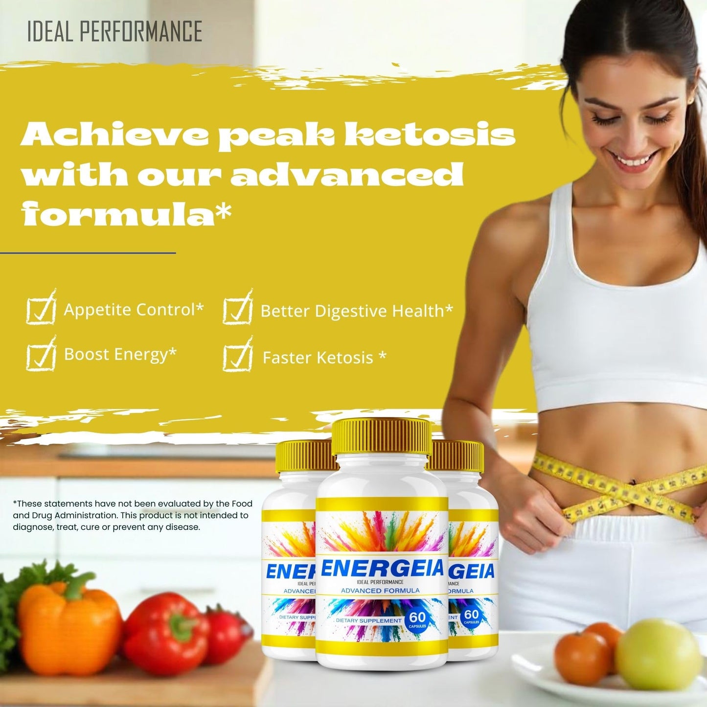 IDEAL PERFORMANCE Energeia Capsules, 300 Capsules