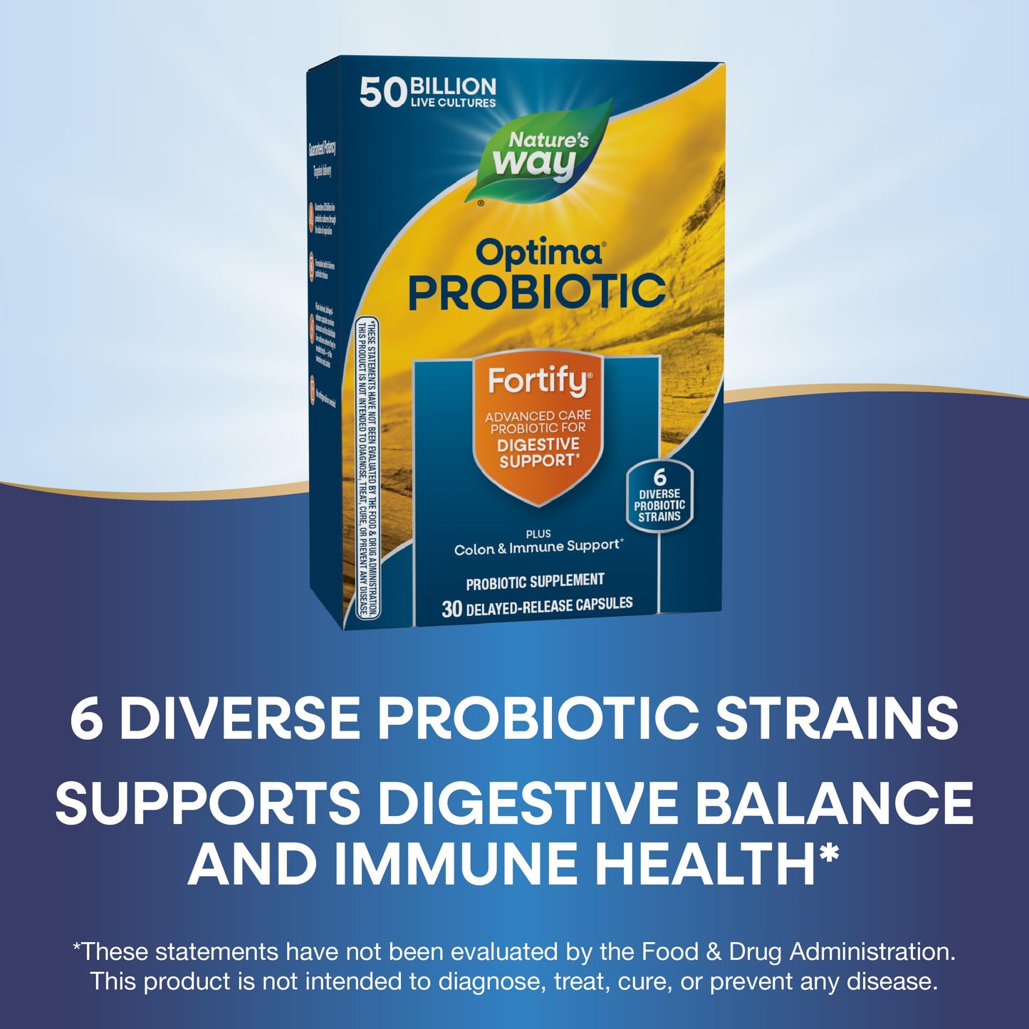 Nature's Way Fortify Optima Probiotic for Men and Women Capsules 30 Count