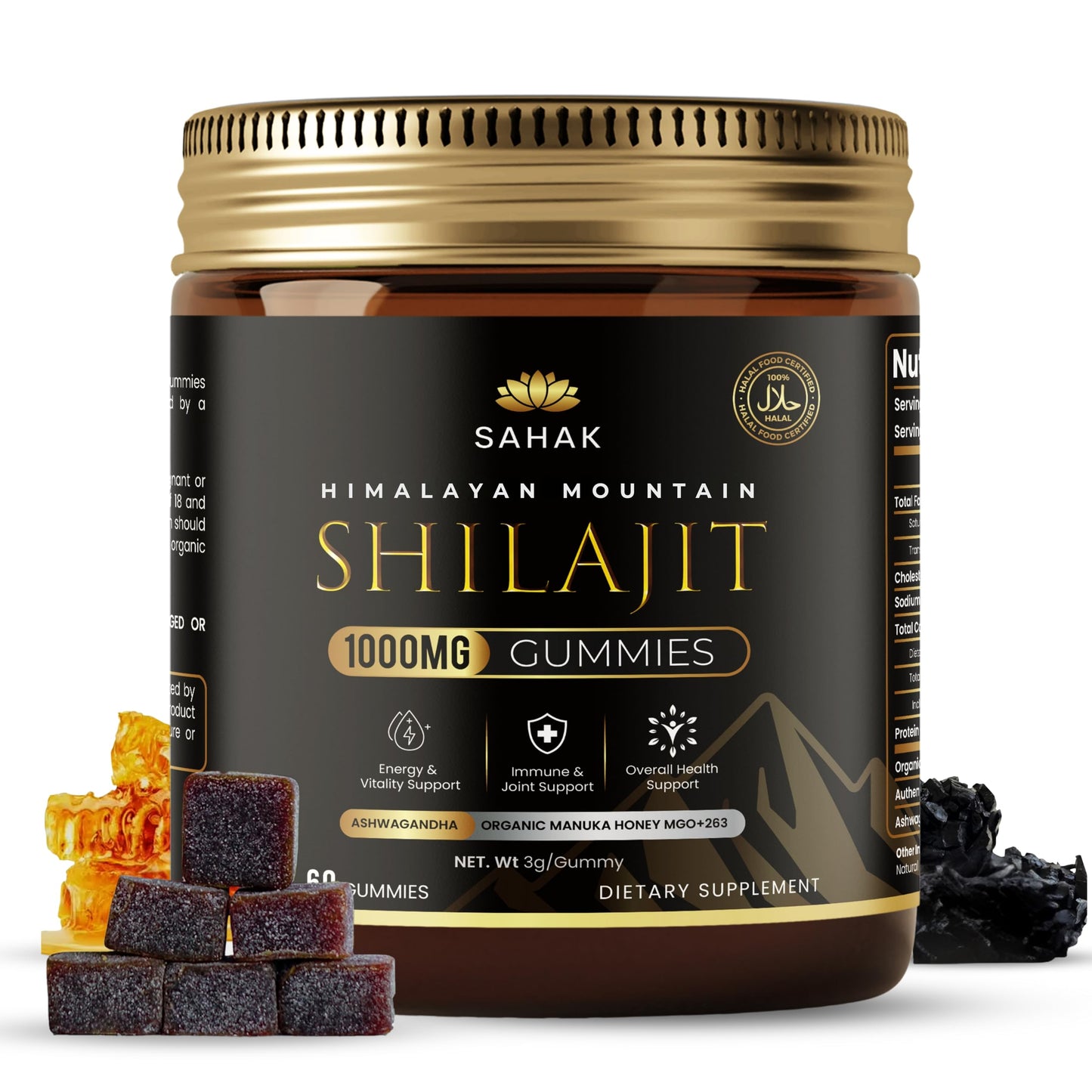 SAHAK Shilajit Gummies, 60ct