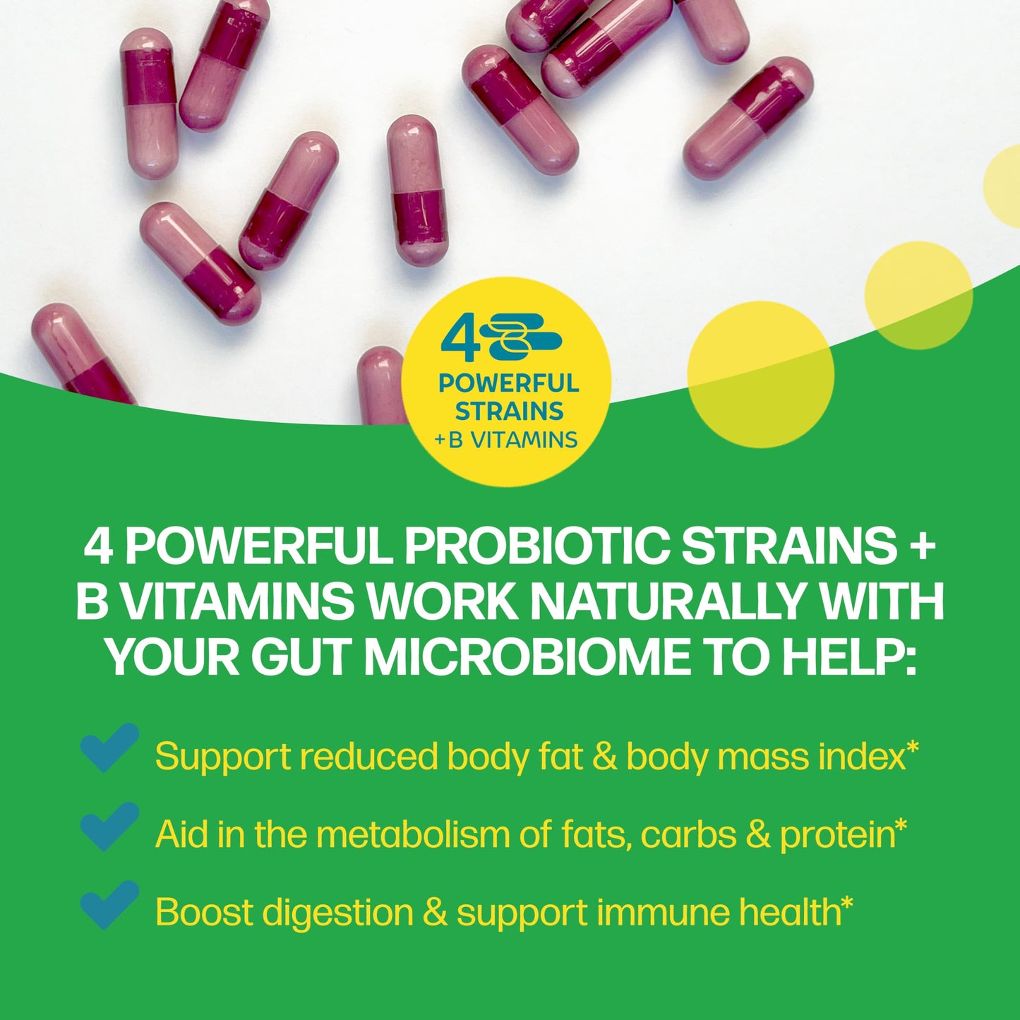 Culturelle Metabolism + Weight Management with SlimBiotics Probiotic Capsules, 30 Count
