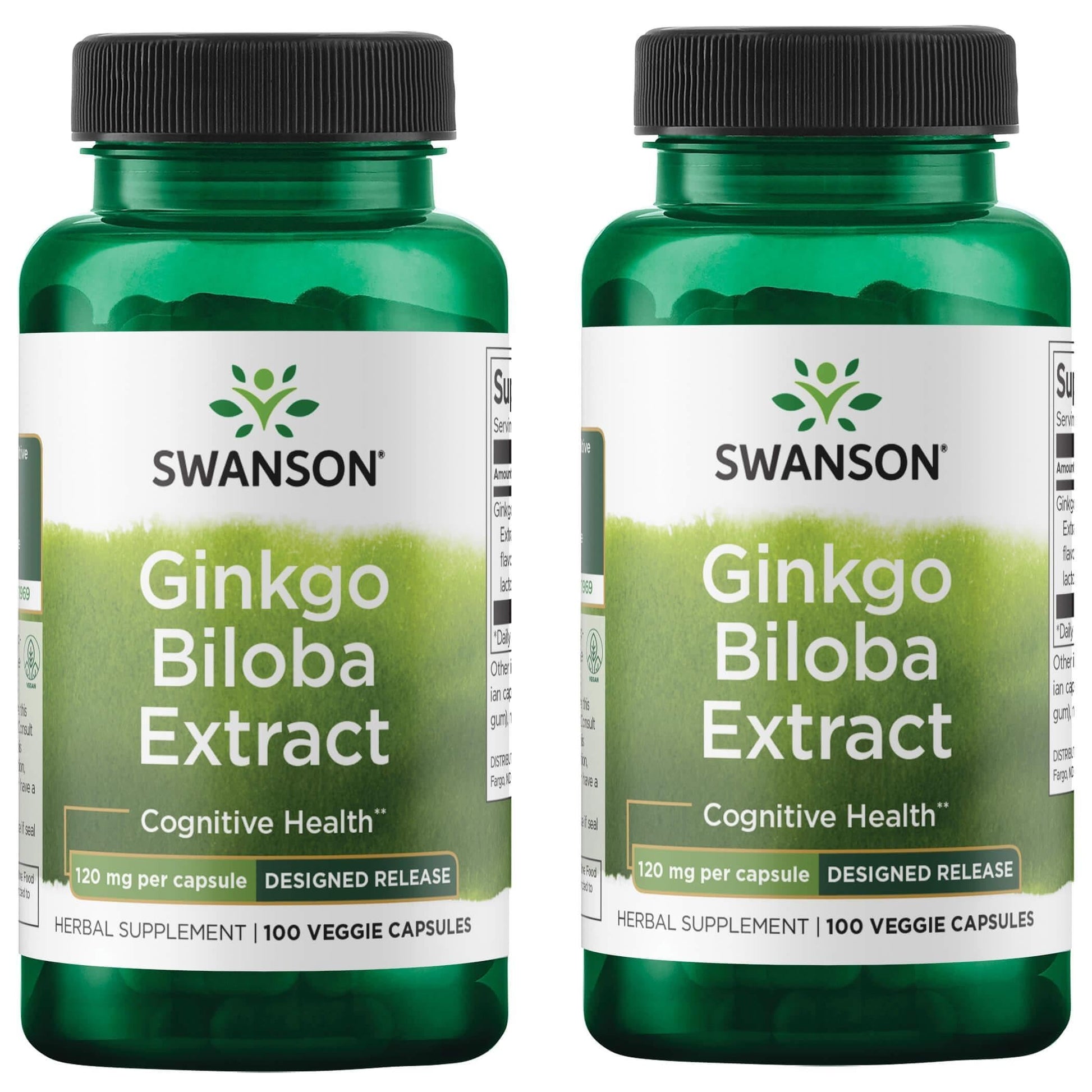 Swanson Ginkgo Biloba Extract Standardized Delayed-Release 120 mg (24% flavone glycosides, 6% Terpene lactones) Memory Brain Cognitive Function Health Supplement, 200 Capsules