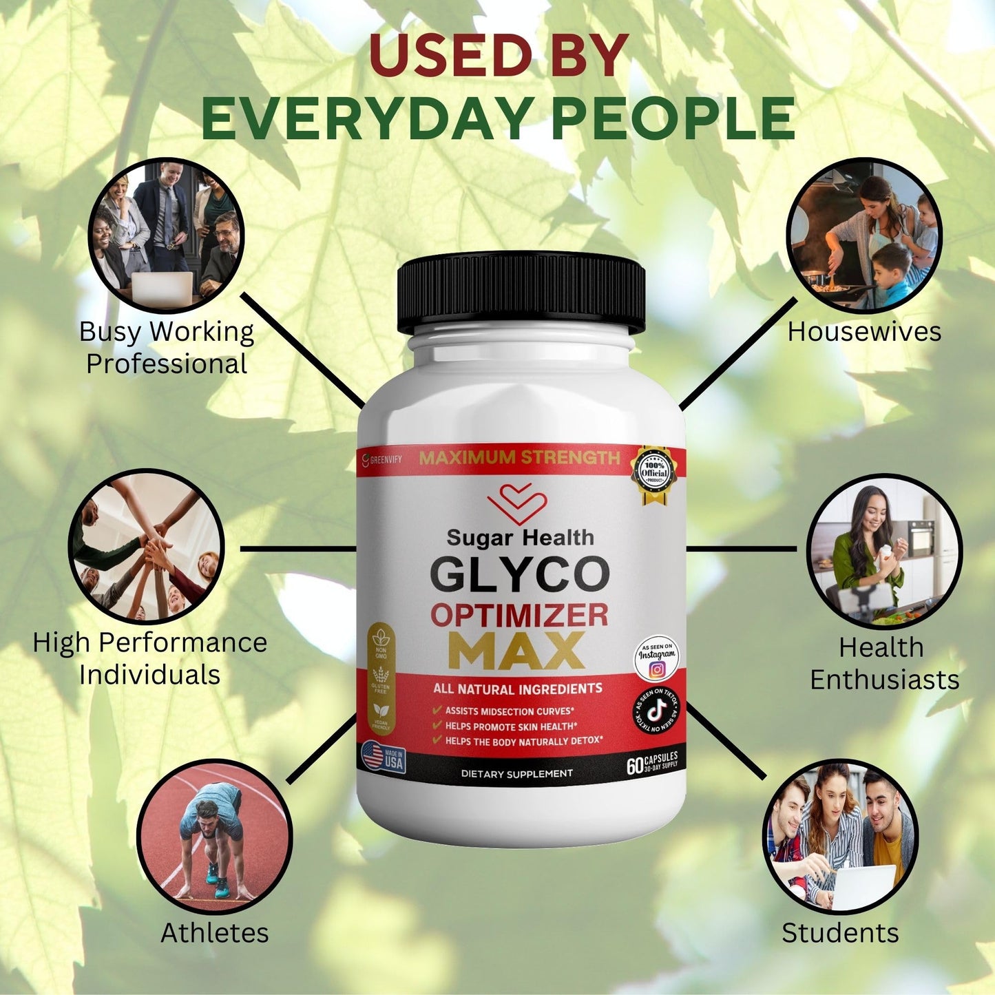 GREENVIFY Sugar Health Glyco Optimizer Max, 60 Capsules