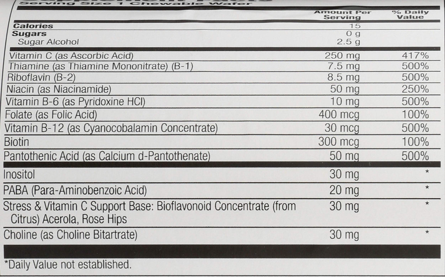 Solaray High Potency B-Complex Chewables 50 Count