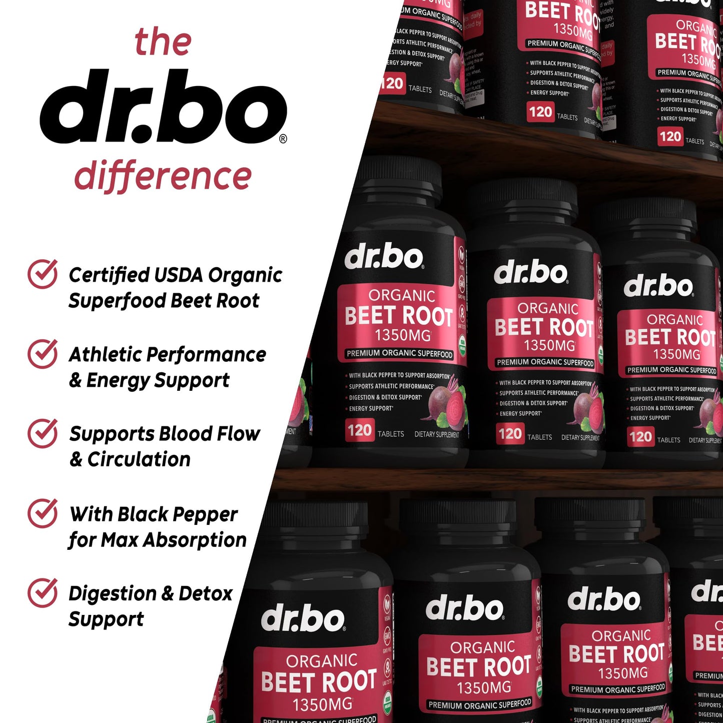 DR. BO Beet Root Tablets 120 Count