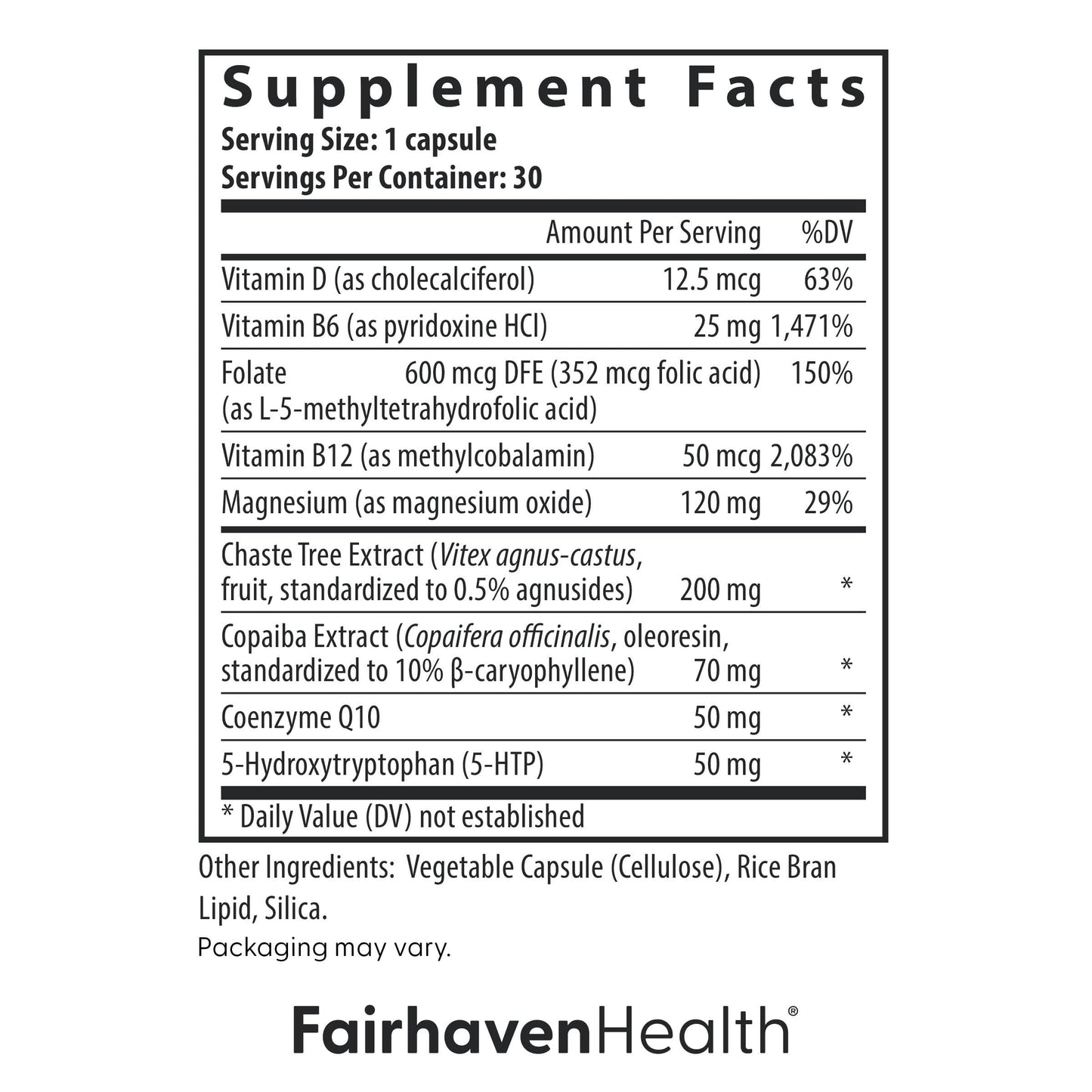 Fairhaven Health Multi-Symptom PMS Relief for Women Capsule 1 Count
