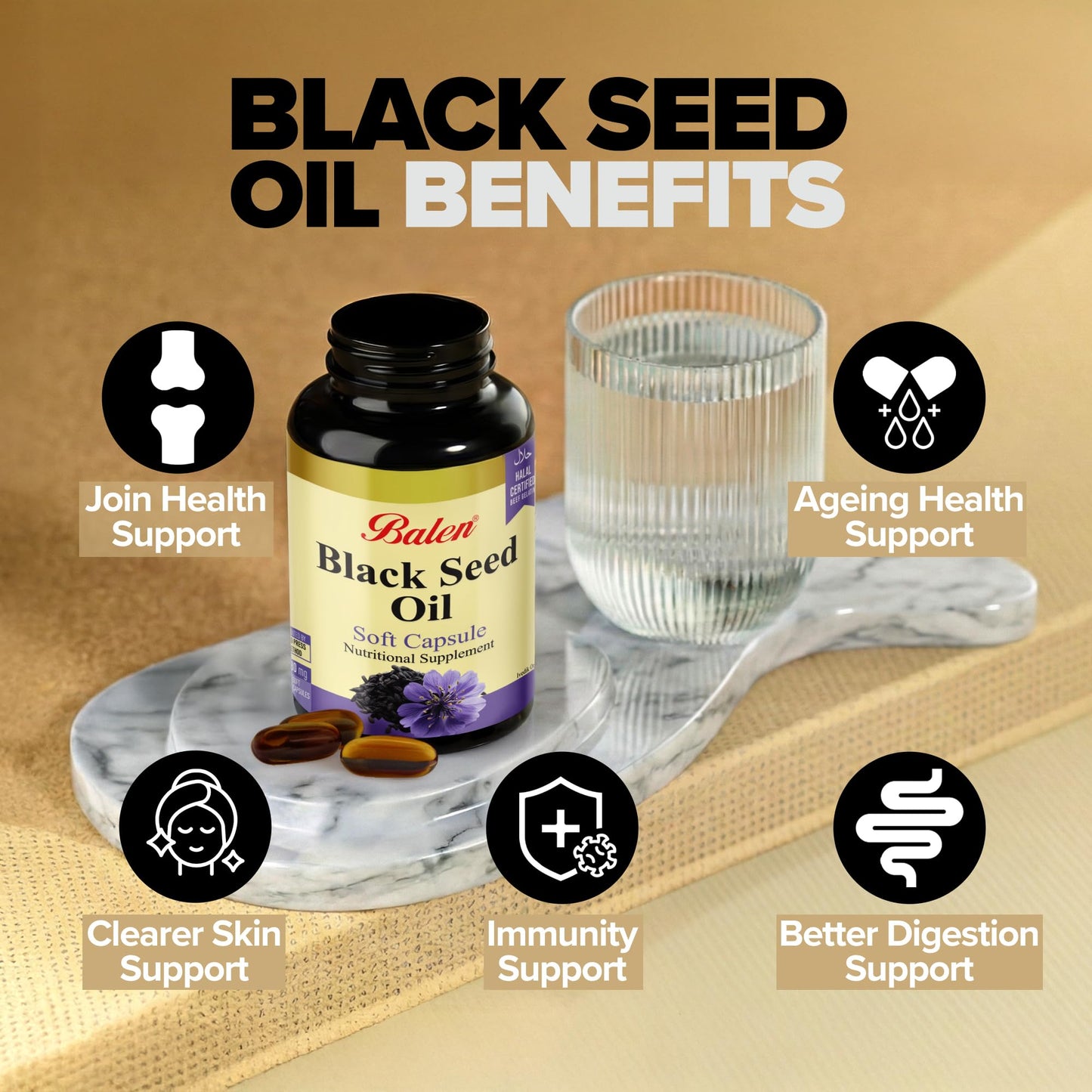Balen Black Seed Oil Capsule, 80 Capsules