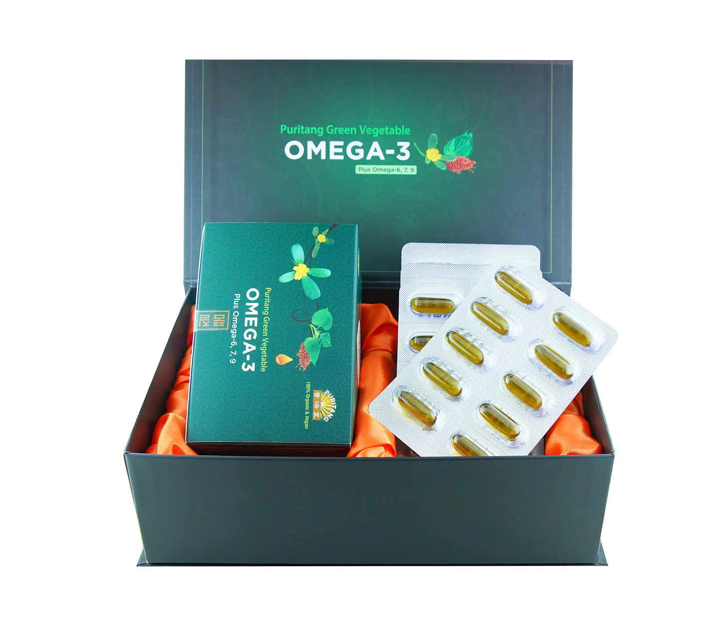 PURITANG Green Vegetable Omega-3 Plus Omega-6,7,9 Softgels 60 Count