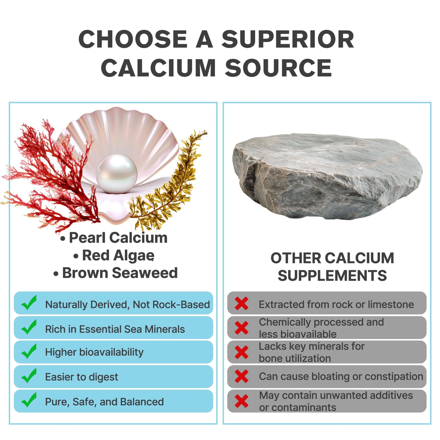 Qanoreth Marine Calcium Bone Density & Strength Supplement Capsule 1 Count