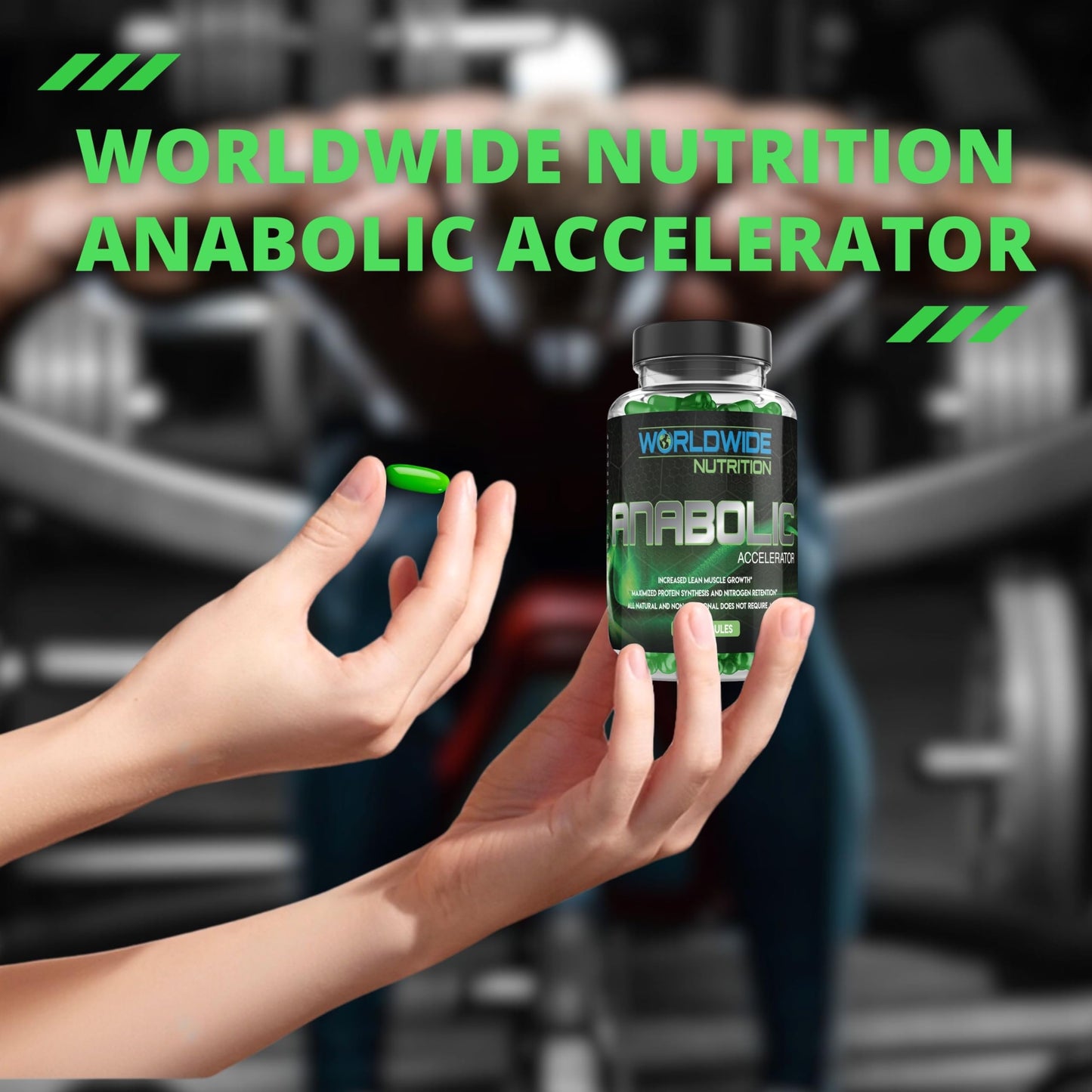 Worldwide Nutrition Anabolic Accelerator Capsules, 180