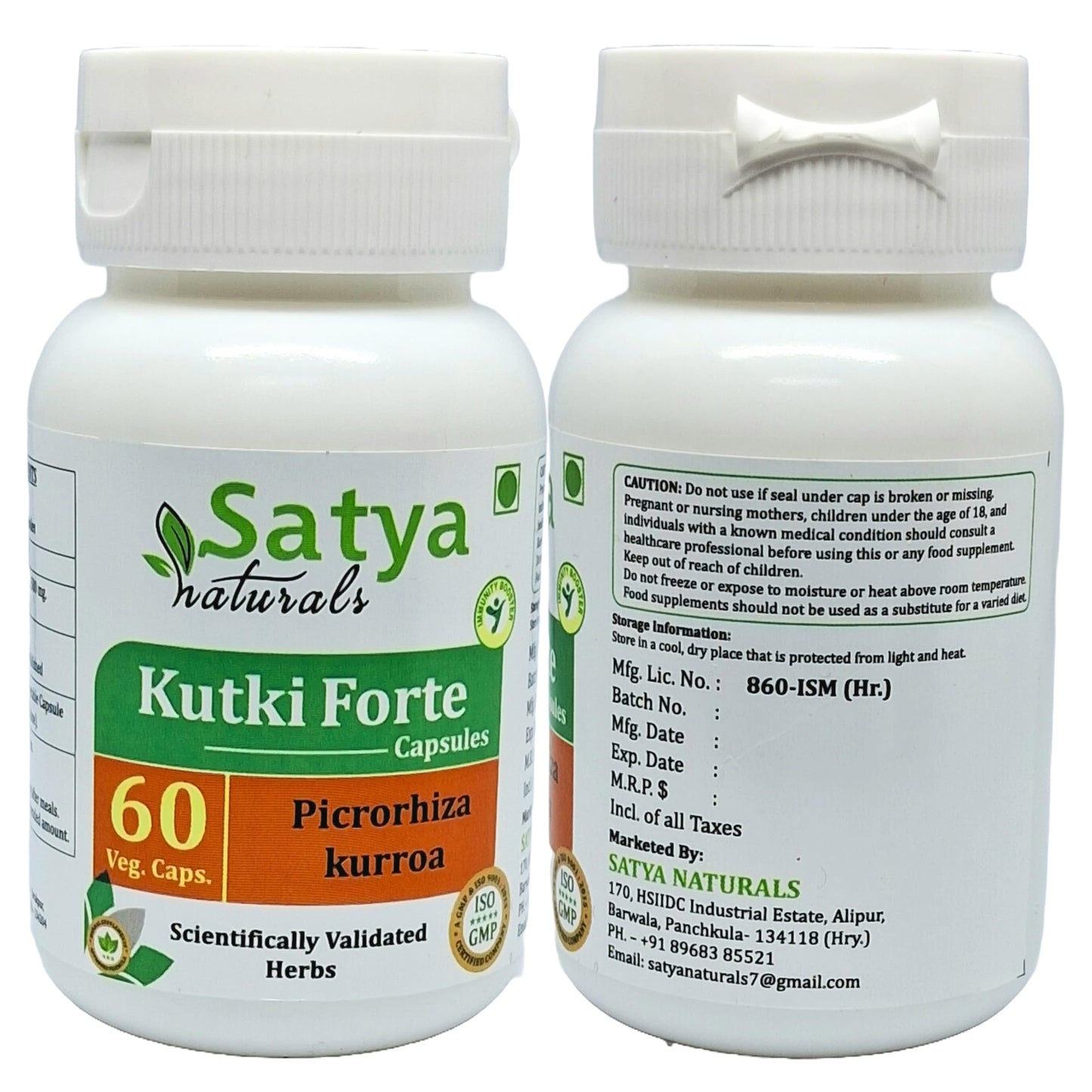Satya Naturals Kutki Forte 500 mg, 120 Capsules