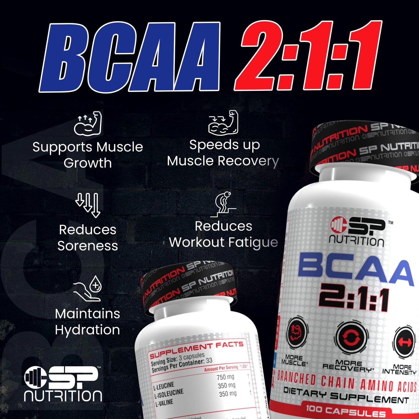 S Nutrition BCAA 2:1:1 Capsules, 90 Capsules