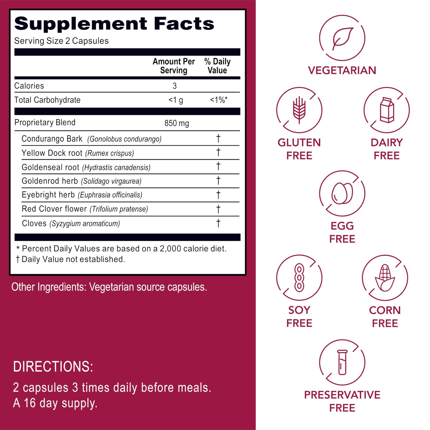 Kroeger Herb Products Candida Liver Care Vegetarian Capsules, 100